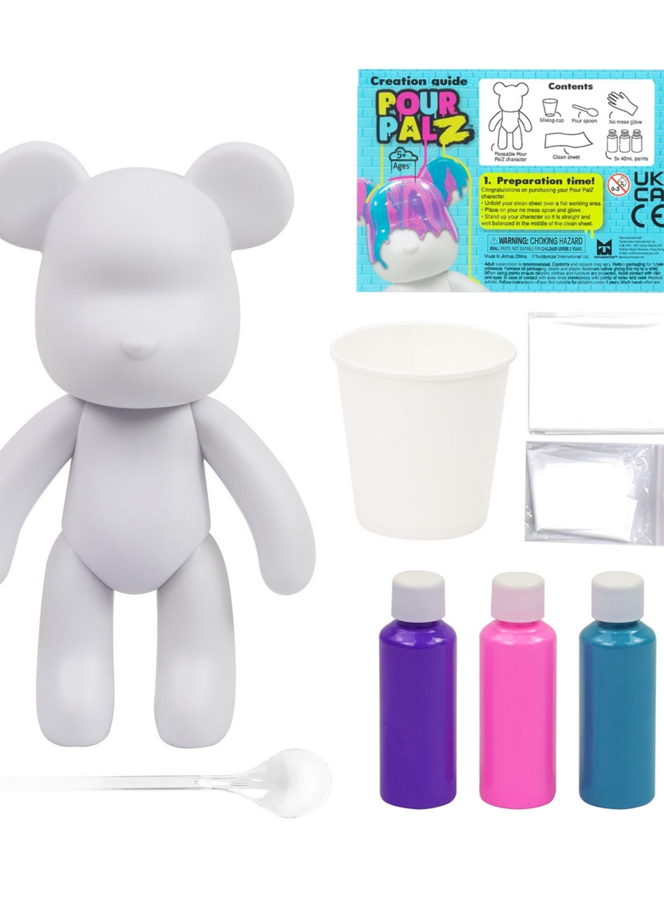 Oso Mediano Para Pintar Pour Palz - Berry Blast-4