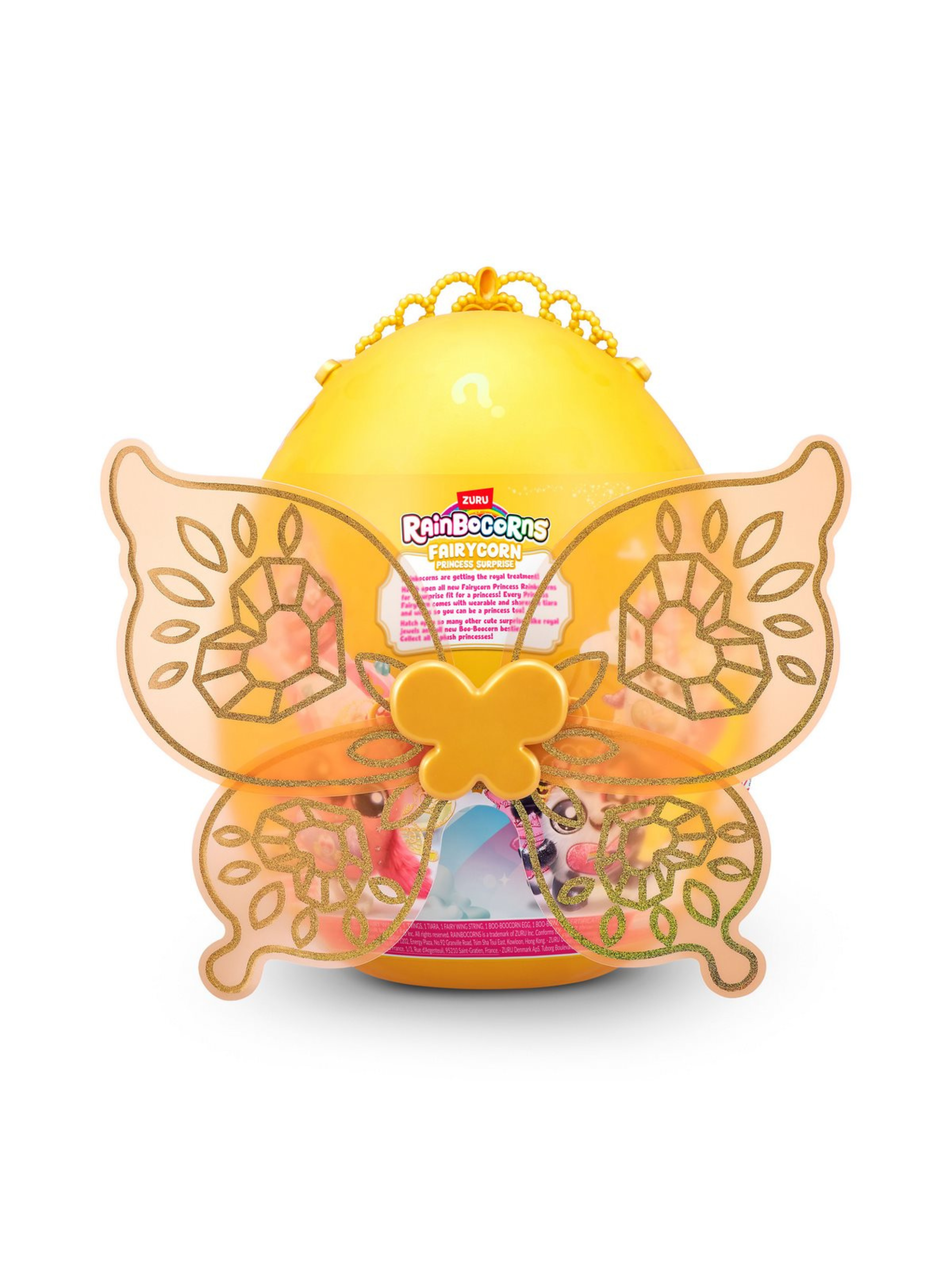 Huevo sorpresa RAINBOCORNS colección princesa dorado-2