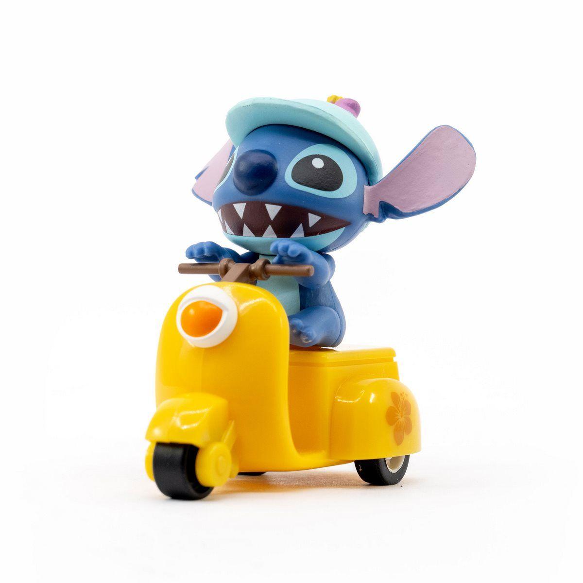VEHICULO CON FIGURA STITCH PULLBACK - STITCH MOTOCICLETA AMARILLA-0
