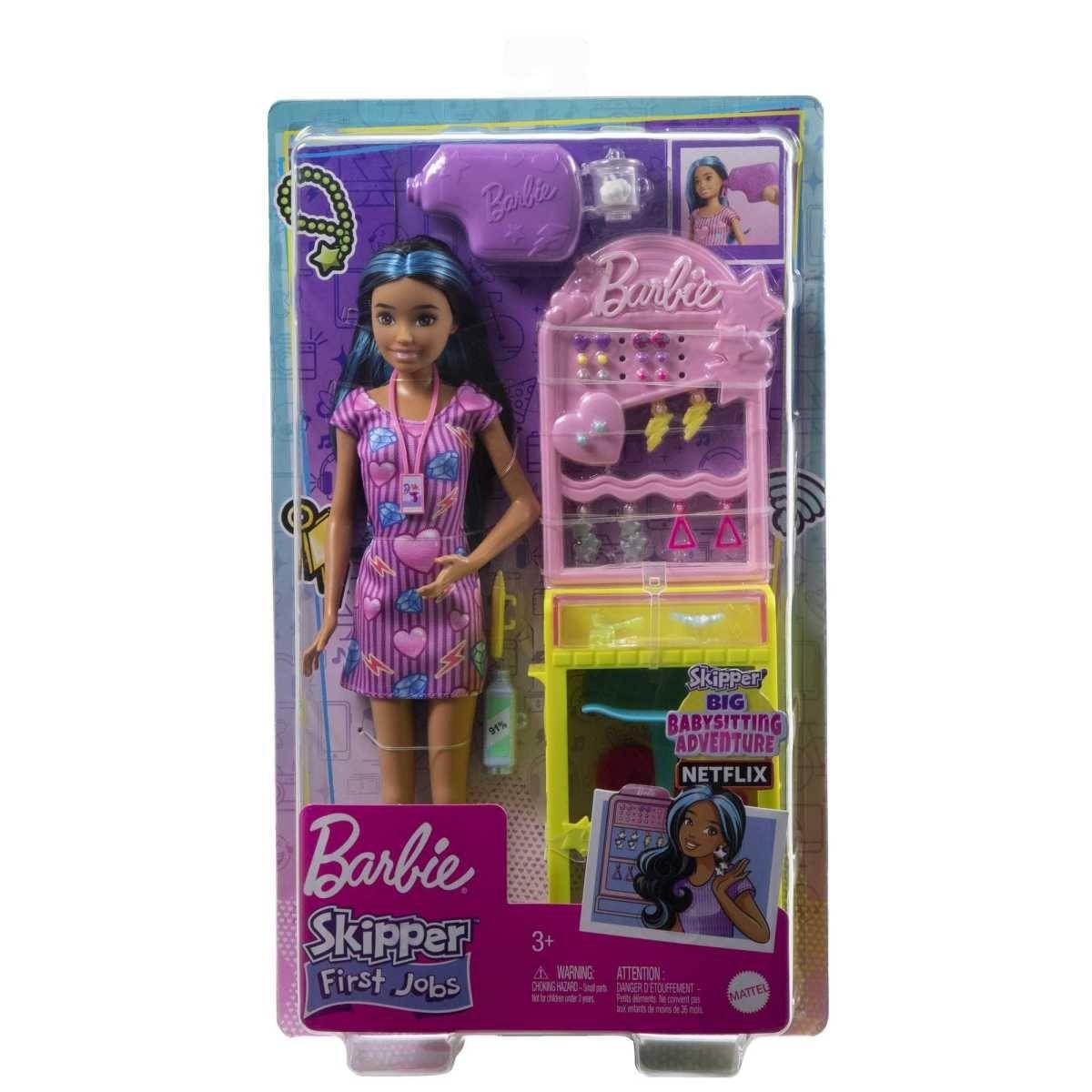 Muñeca Barbie Skipper perforadora de orejas con aretes-2