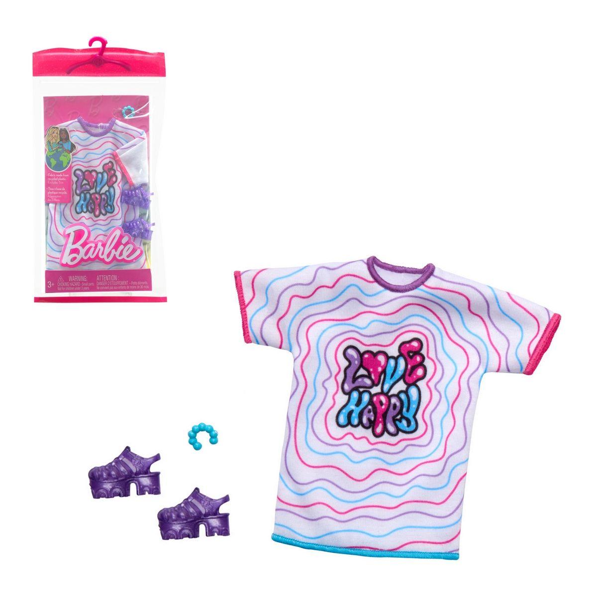 BARBIE CONJUNTOS DE MODAS MATTEL - CONJUNTO BLANCO CON RAYAS-0