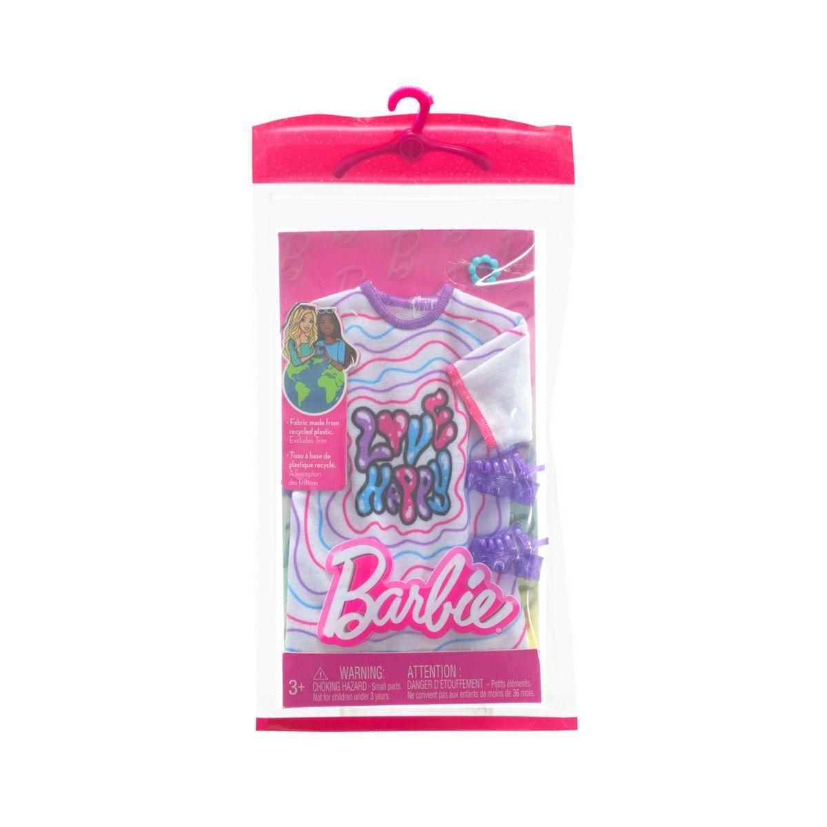 BARBIE CONJUNTOS DE MODAS MATTEL - CONJUNTO BLANCO CON RAYAS-2