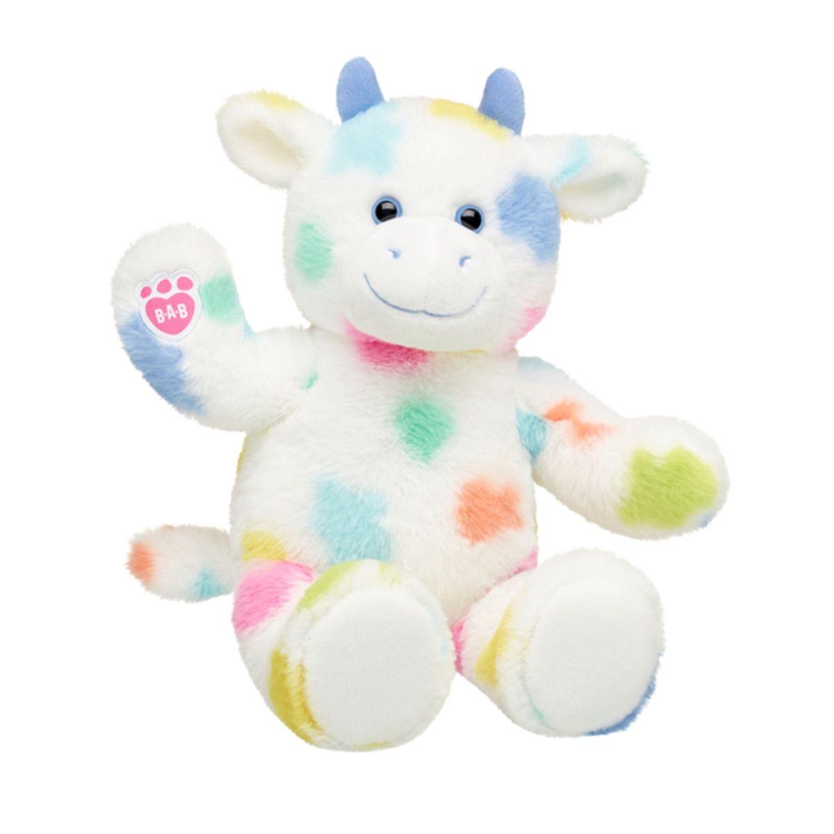 PELUCHE VACA BLANCA MANCHAS PASTEL BUILD-A-BEAR-0