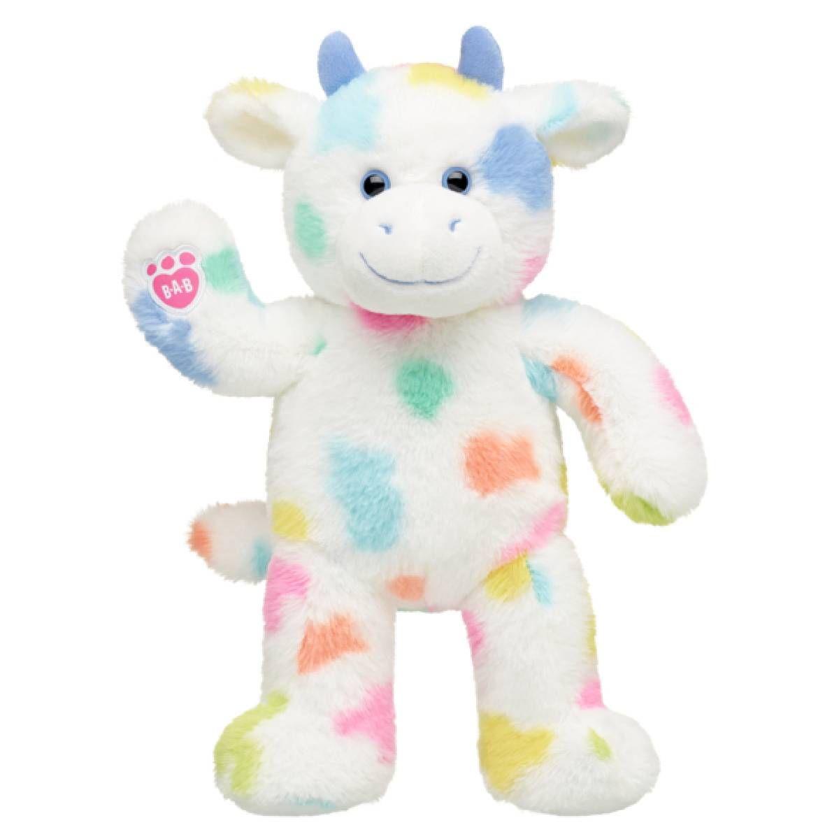 PELUCHE VACA BLANCA MANCHAS PASTEL BUILD-A-BEAR-1