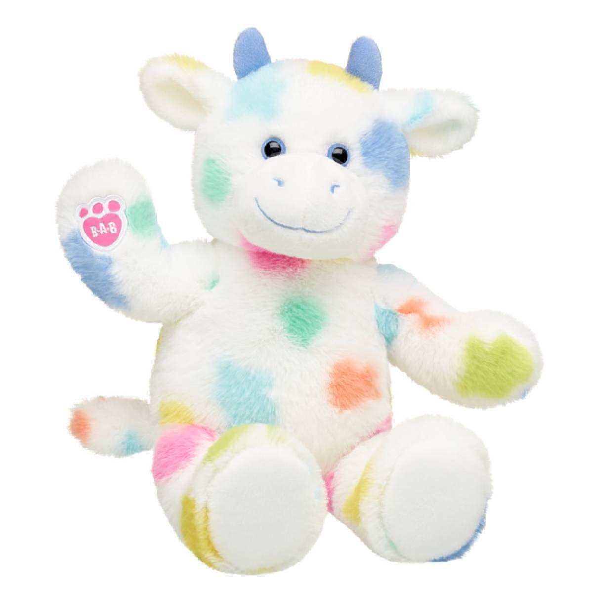 PELUCHE VACA BLANCA MANCHAS PASTEL BUILD-A-BEAR-2