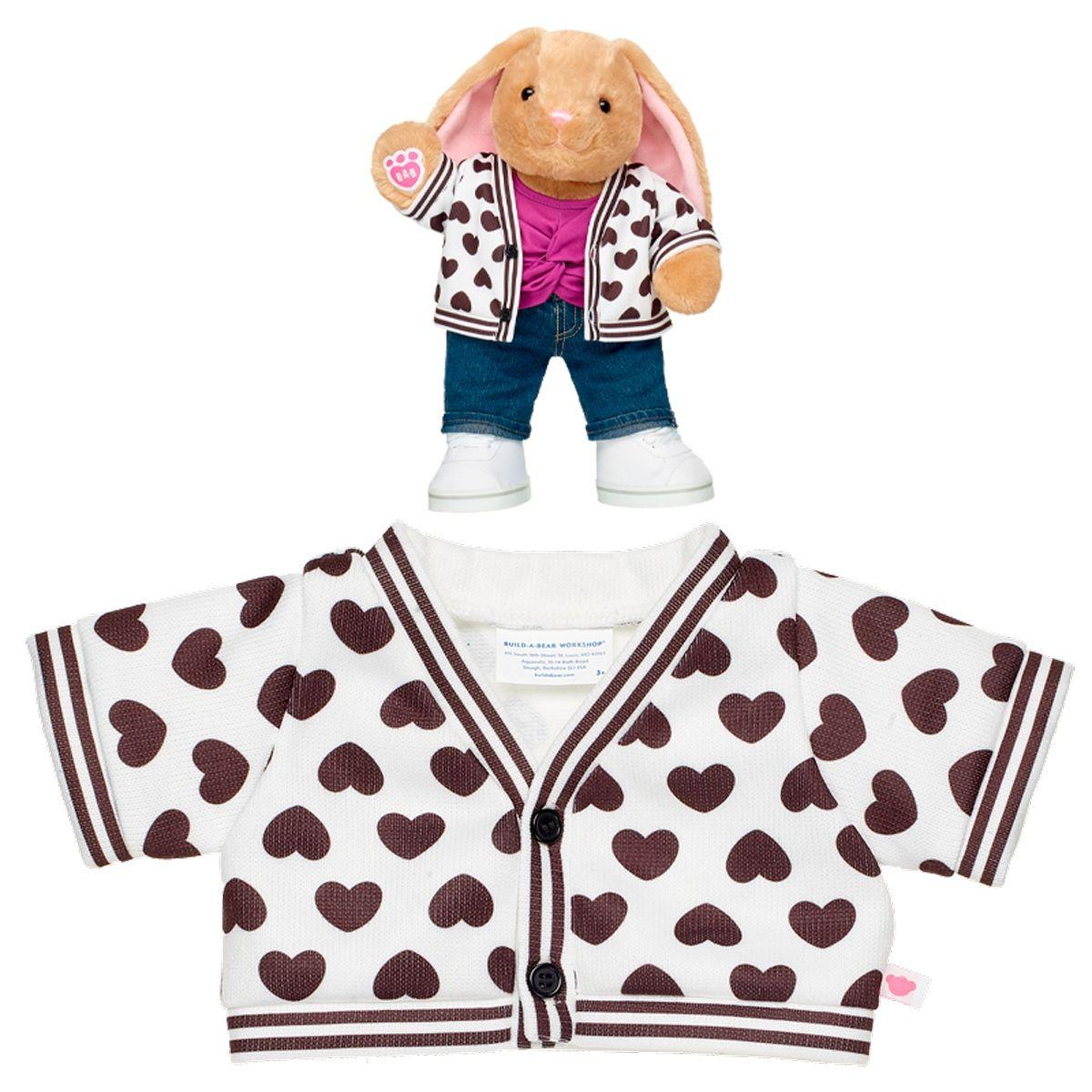 Chaleco Blanco Con Corazones Negros Build-A-Bear-0