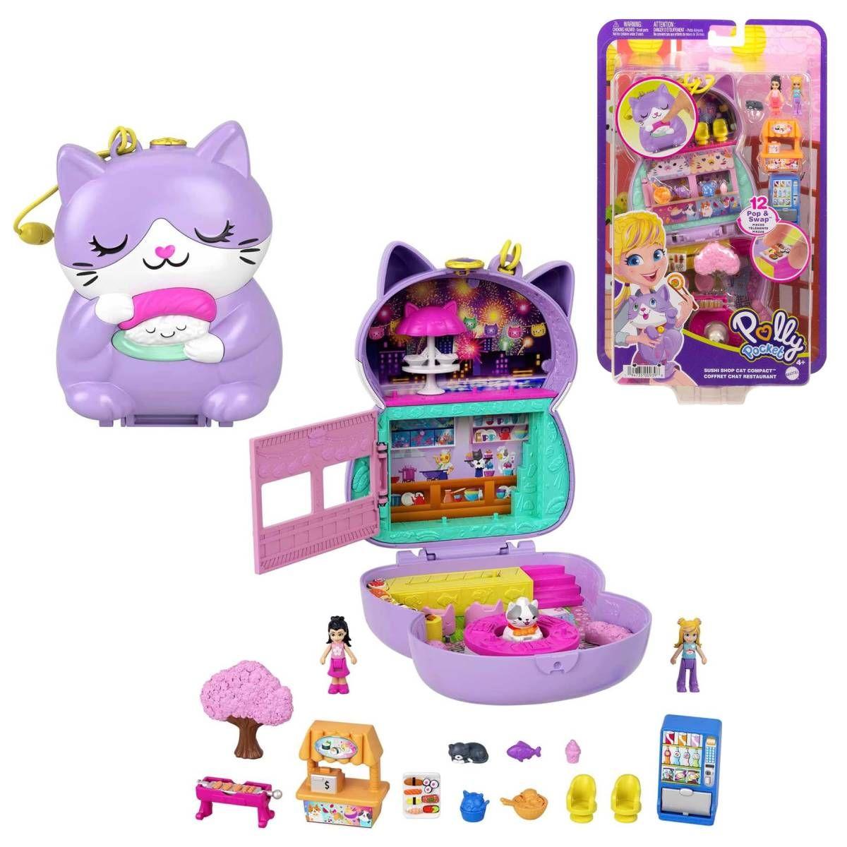 POLLY POCKET PACK MEDIANO DE MODA - SALCHICHAGATITO MORADO-0