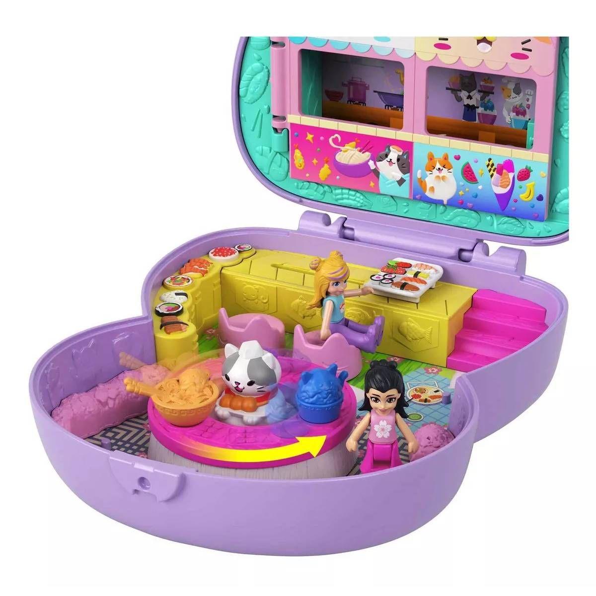 POLLY POCKET PACK MEDIANO DE MODA - SALCHICHAGATITO MORADO-3