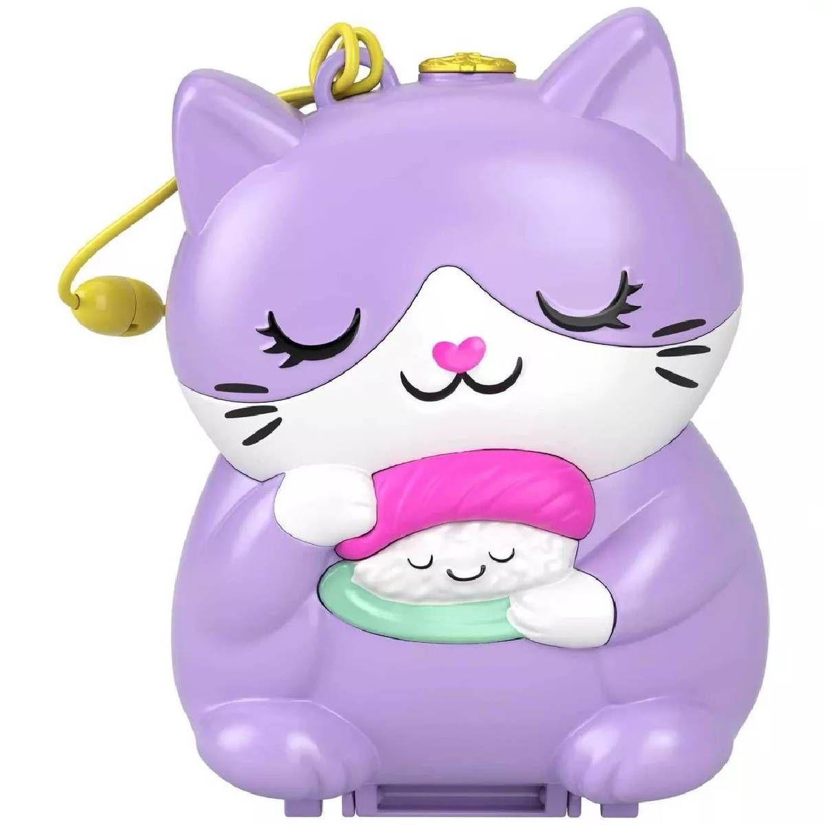 POLLY POCKET PACK MEDIANO DE MODA - SALCHICHAGATITO MORADO-6