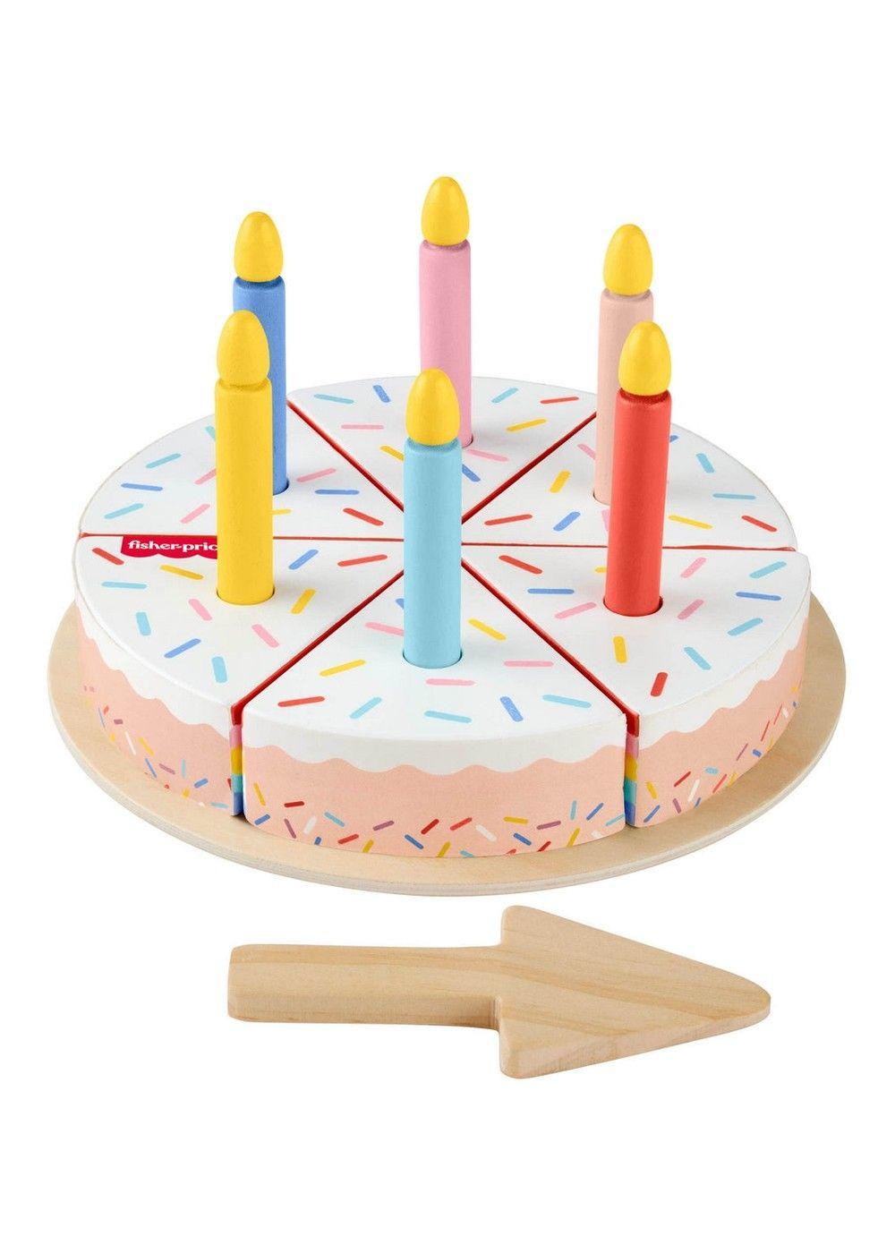 Fisher-Price Juguete Para Bebés Pastel Cumpleaños De Madera-2
