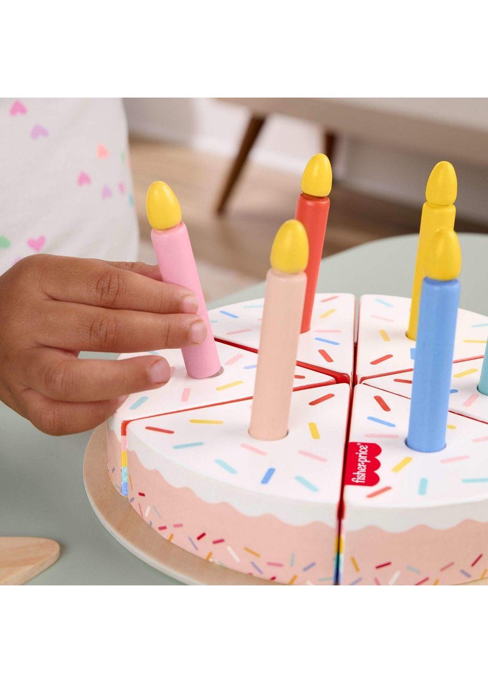 Fisher-Price Juguete Para Bebés Pastel Cumpleaños De Madera-6