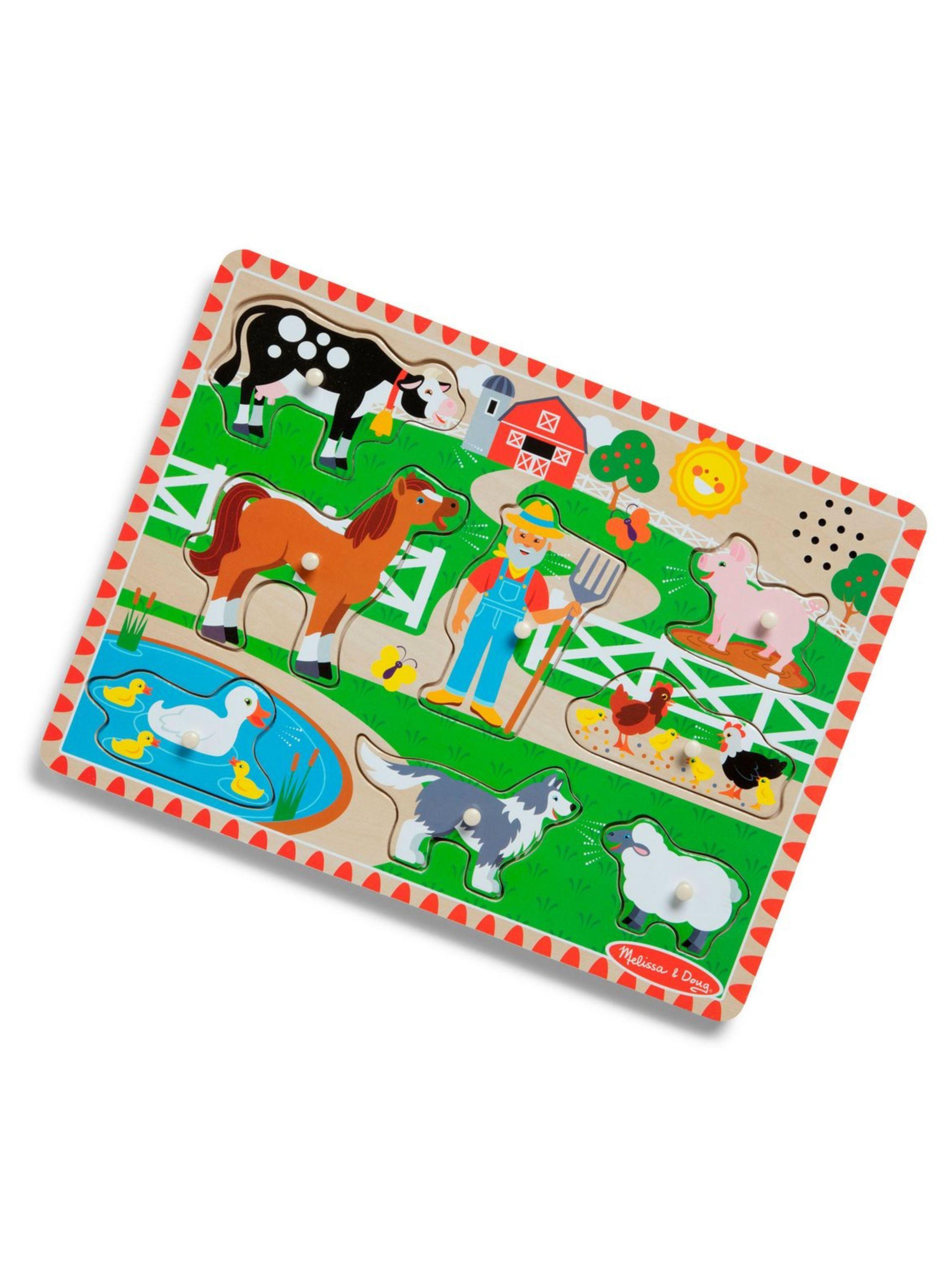 Rompecabezas Melissa and Doug 8 piezas con sonido granja-1