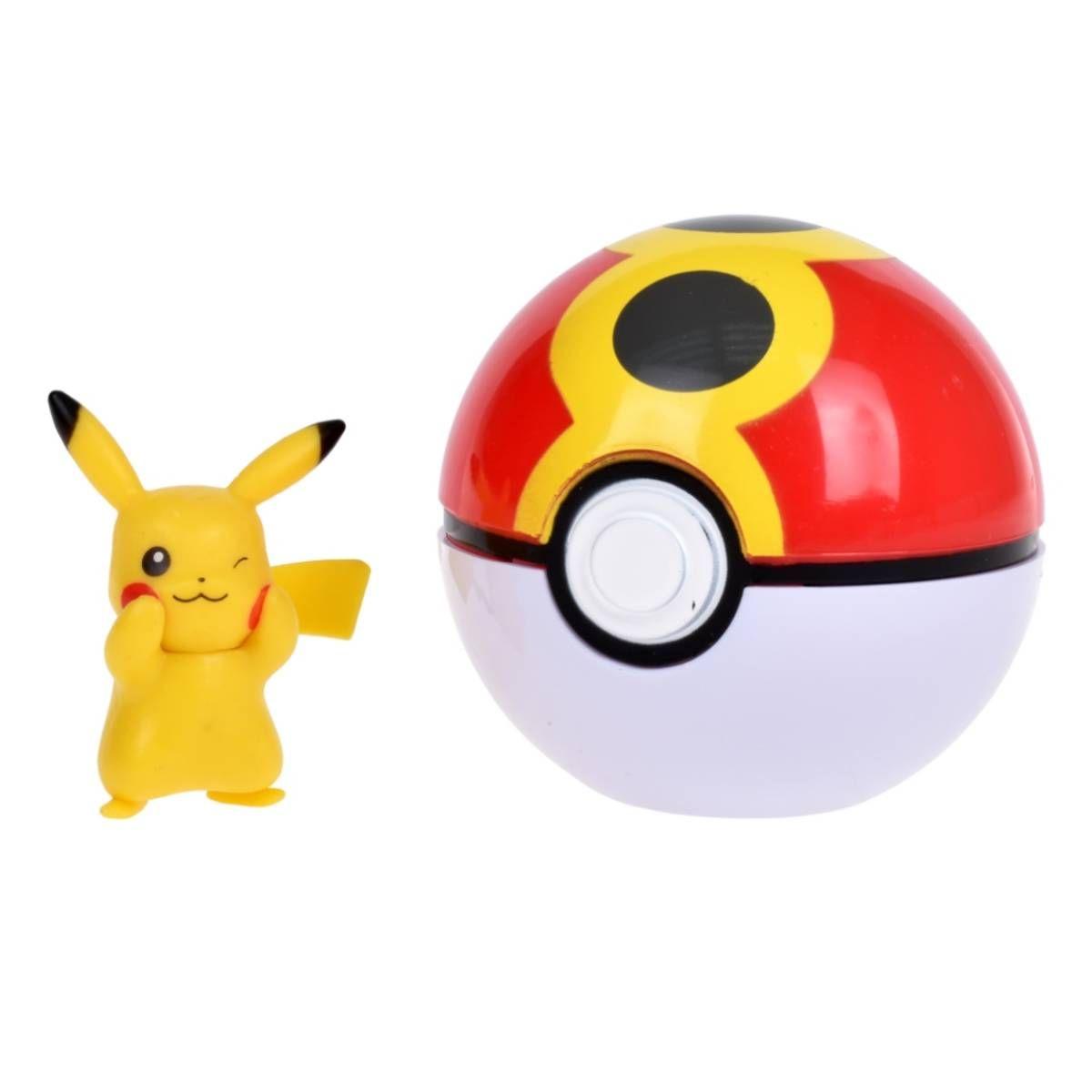 Pokebola Con Figura Pokemon - Pikachu #8 & Repeat Ball-1