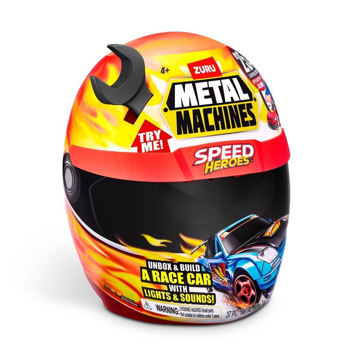 PLAYSET CASCO SPEED HERO METAL MACHINES - NEGRO-3