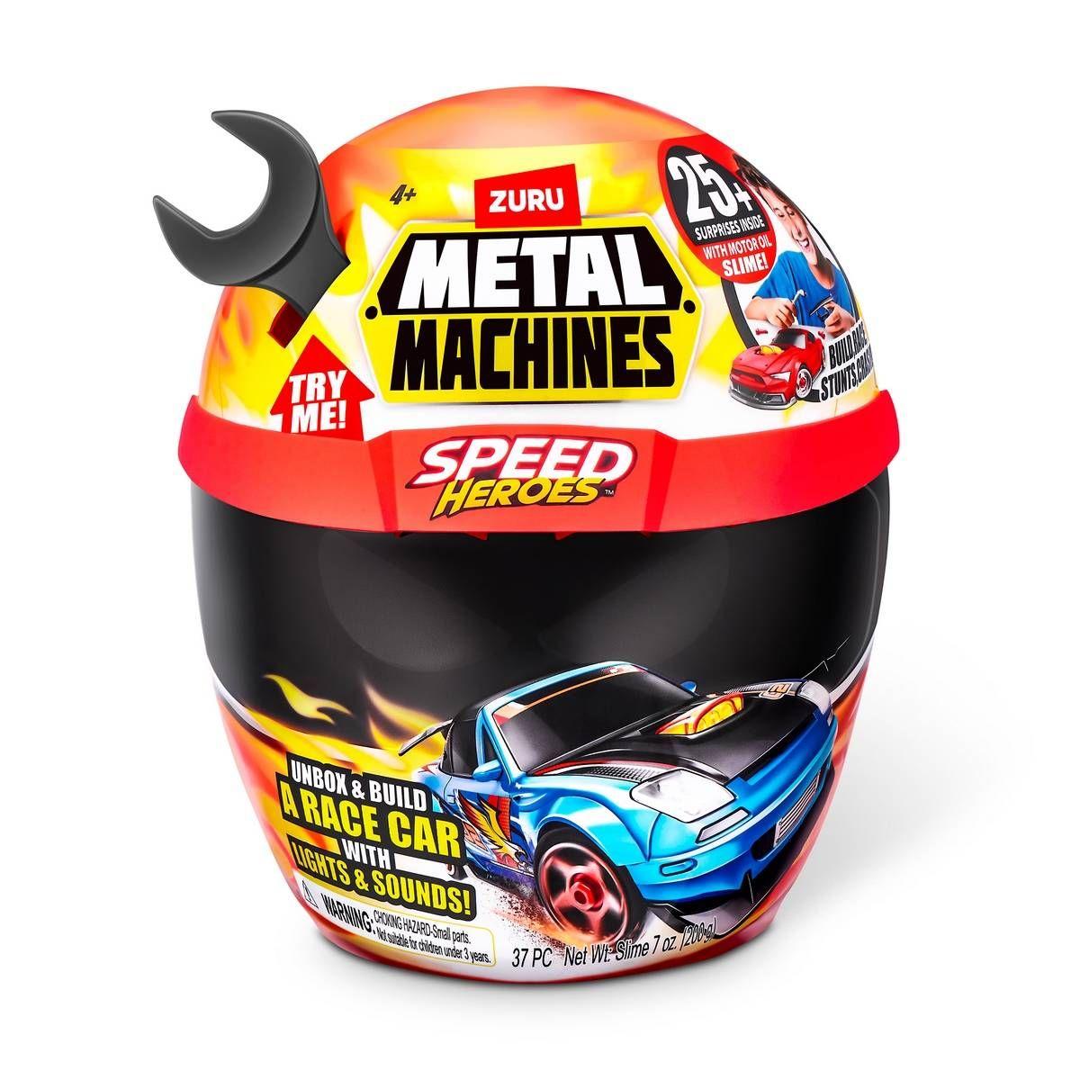 PLAYSET CASCO SPEED HERO METAL MACHINES - NEGRO-4