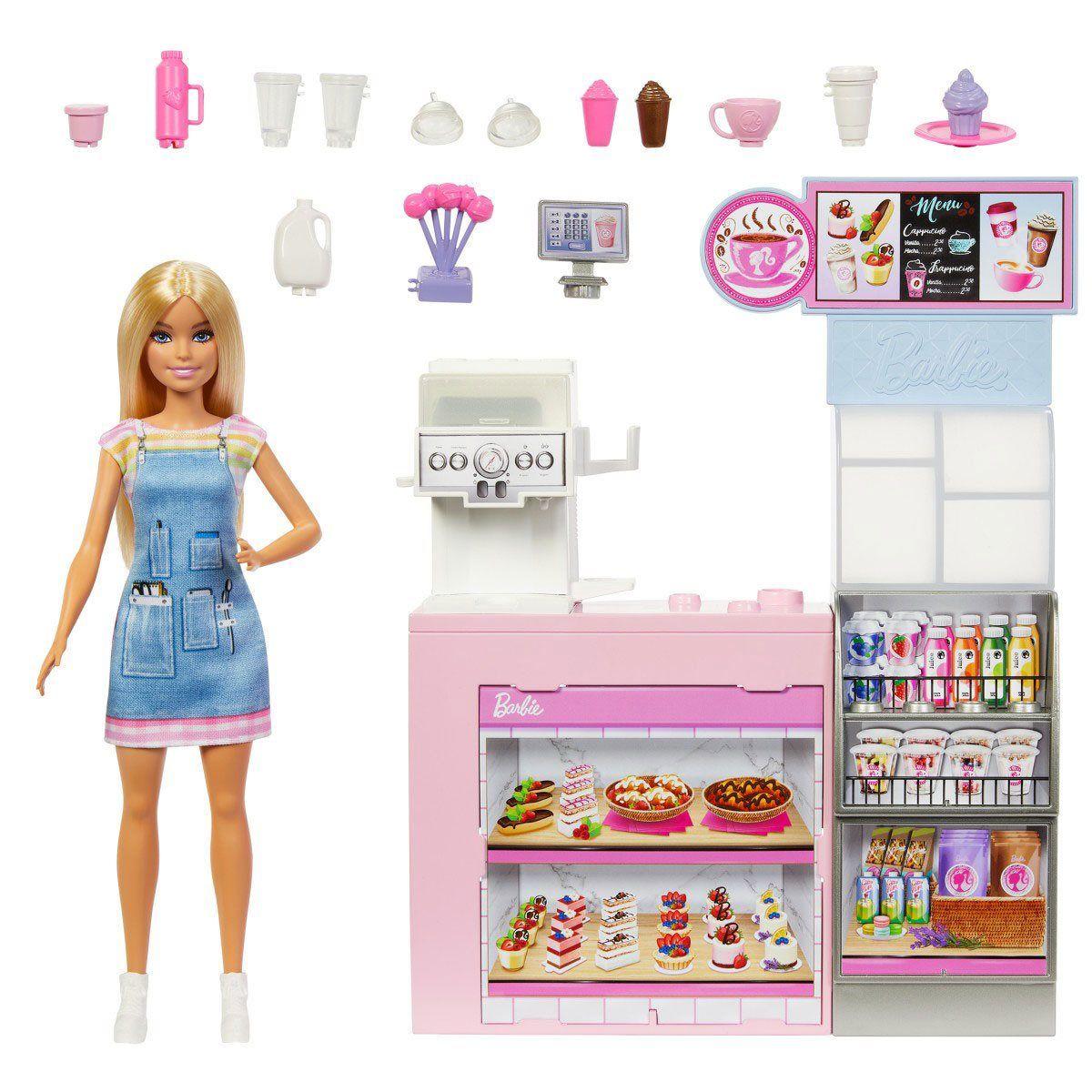 BARBIE PROFESIONES SET DE JUEGO DIVERSIÓN EN LA CAFETERÍA-3