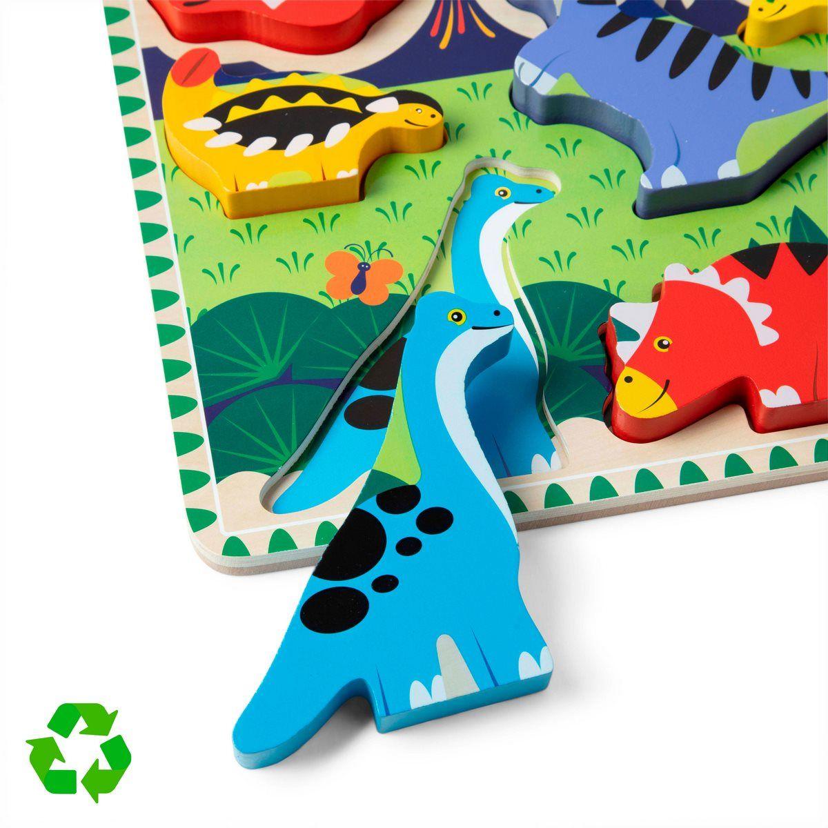 Puzzle didáctico Melissa and Doug 7 piezas dinosaurios-2