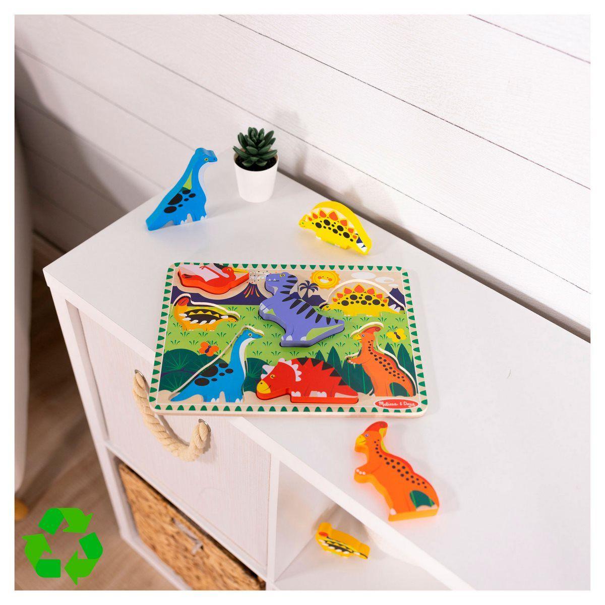 Puzzle didáctico Melissa and Doug 7 piezas dinosaurios-3