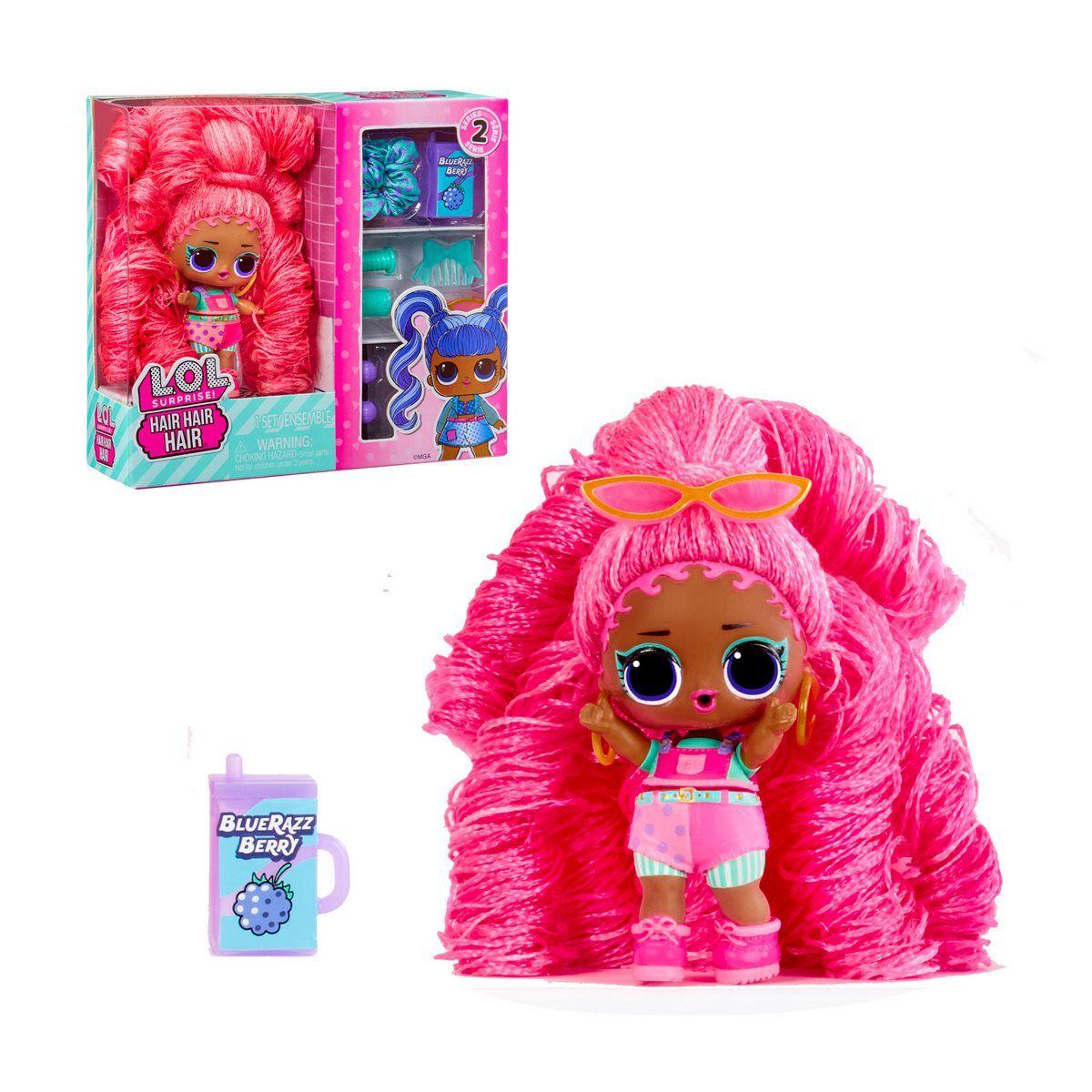 Muñeca Lol Hair Hair Hair 8 Cms Con Accesorios - Fucsia-0
