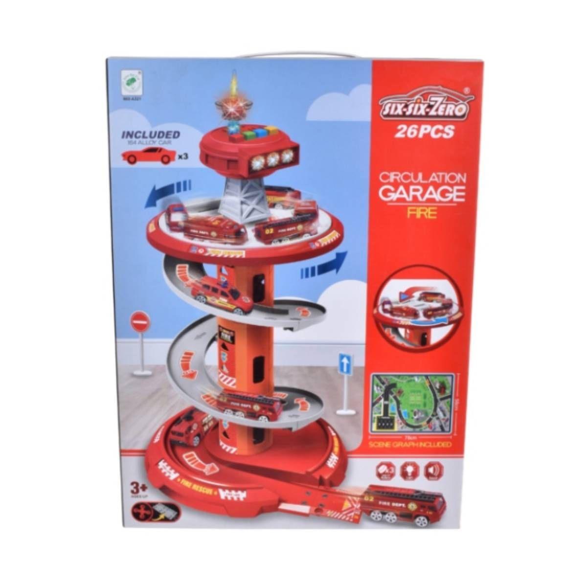 Torre Control Bomberos Con Vehículos Y Accesorios-2