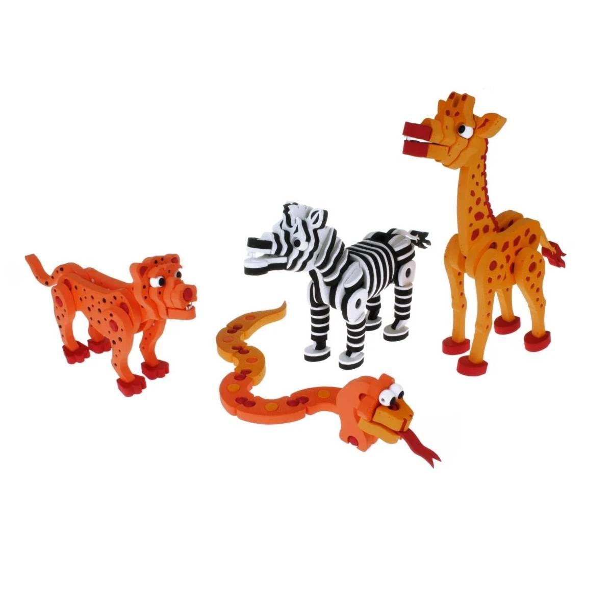 Set Figuras Puzzle 3d, 350 Pzas Animales De Jungla-1