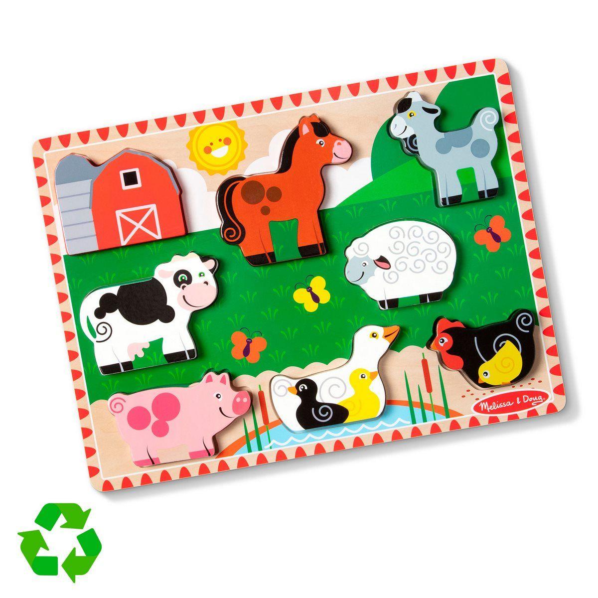 Puzzle didáctico Melissa and Doug 8 piezas granja-2
