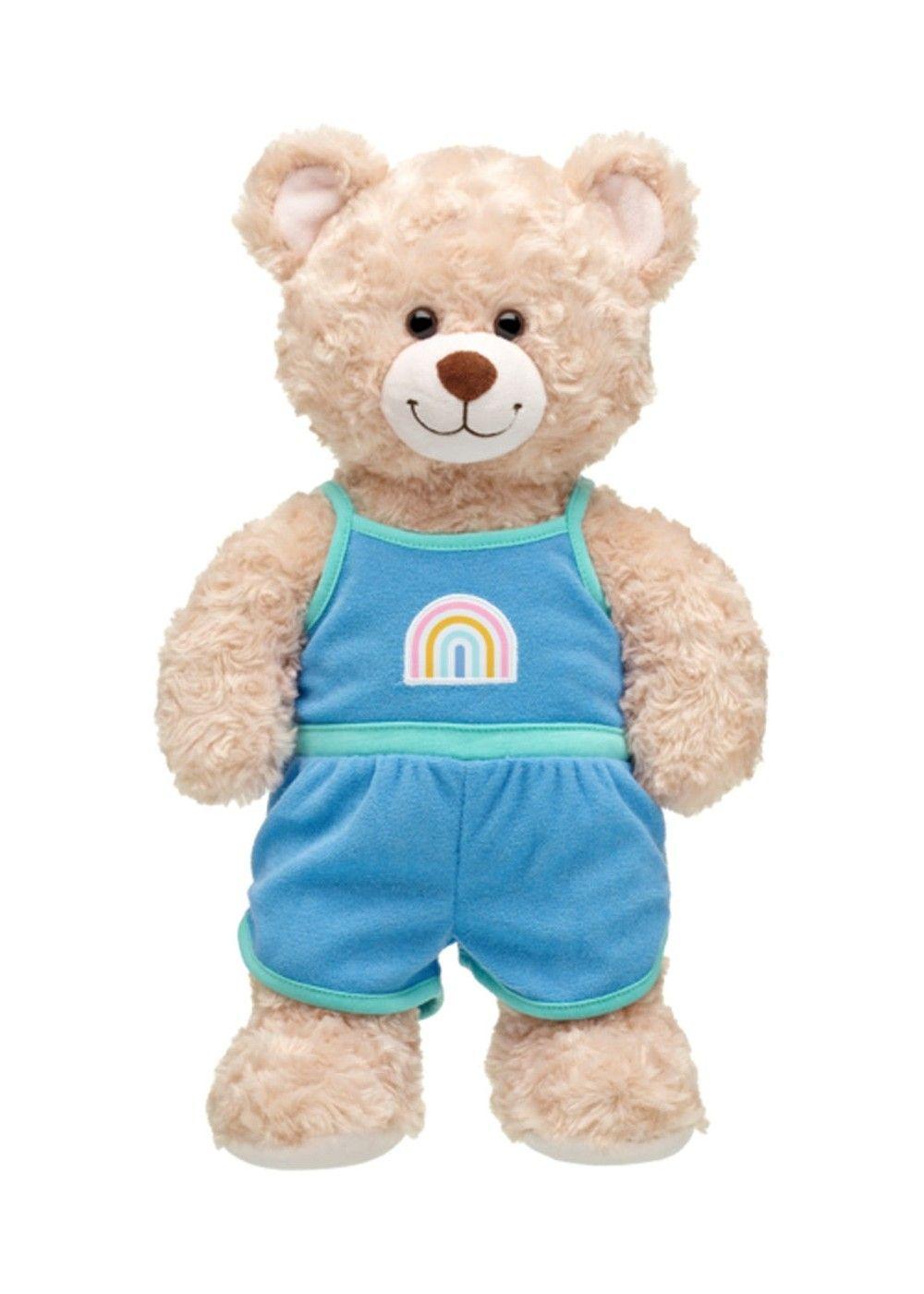 Enterito Build a Bear arcoíris toalla celeste verano-2