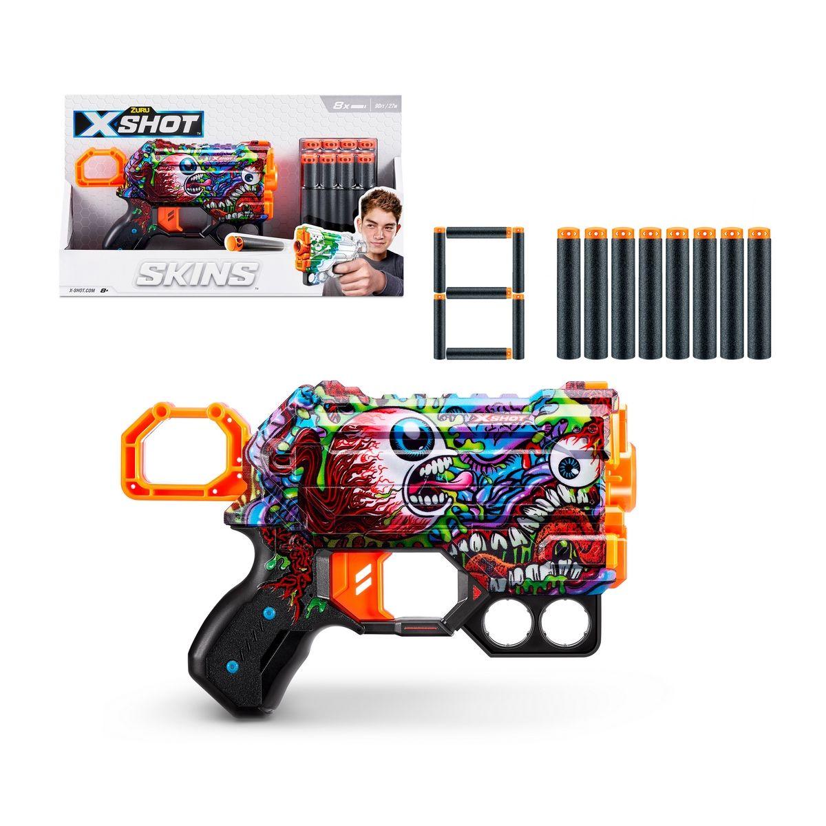 Lanza Dardos Menace Skins Con 8 Dardos X-Shot - Scream-0