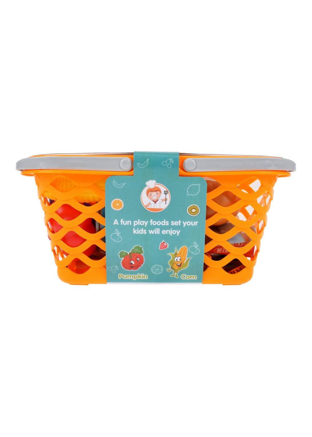 Canasto Con Frutas Y Alimentos - Naranja-3