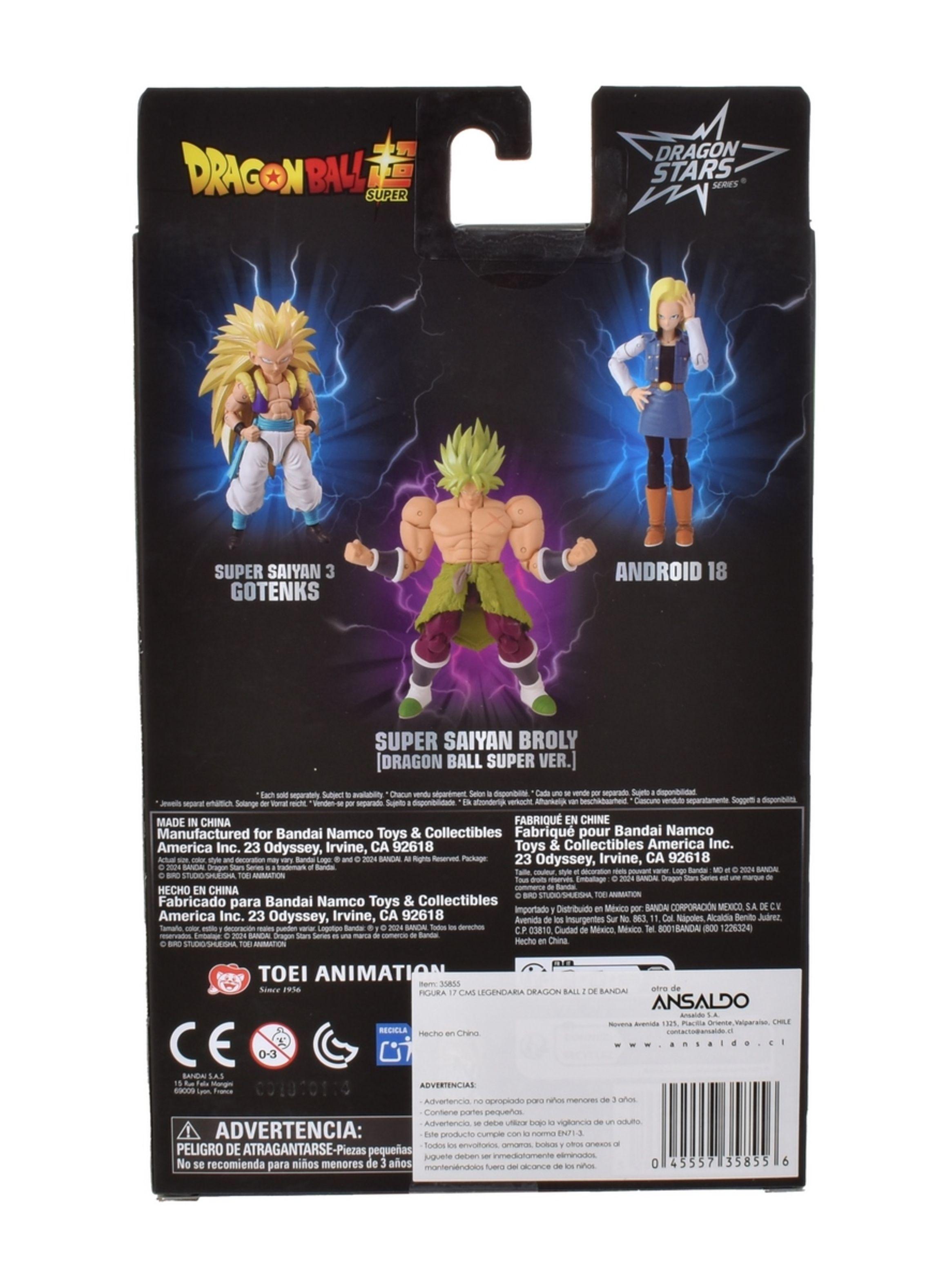 Figura 17 cm dragon ball z de bandai - super saiyan broly-3