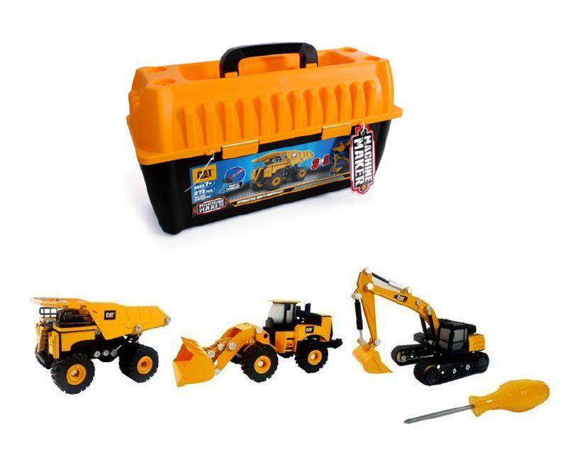 Set Vehículos Mecano Cat En Maleta-0