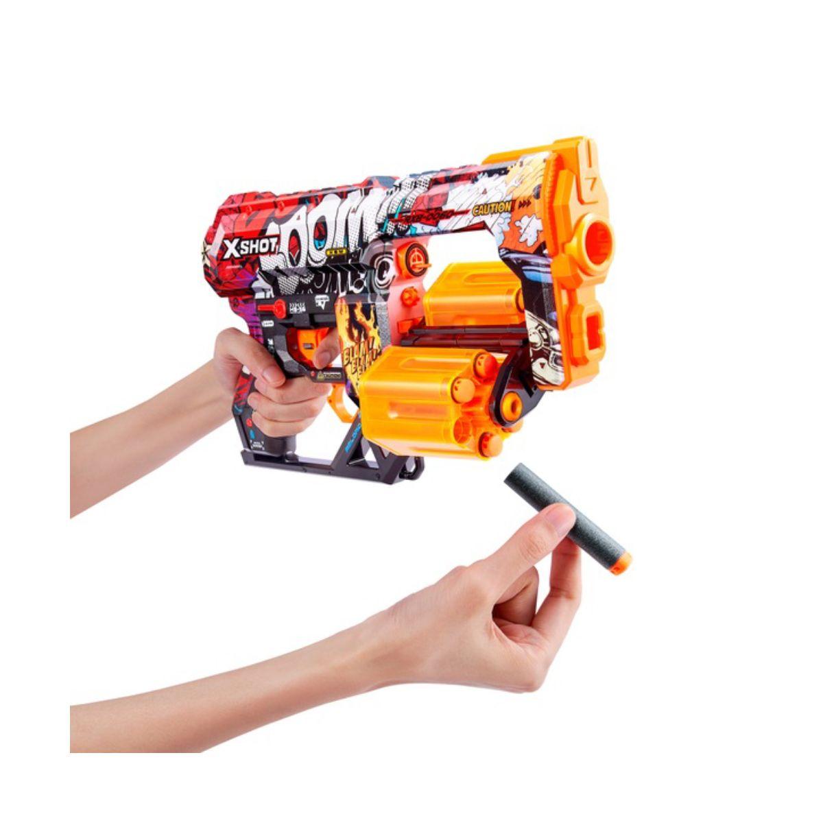Lanza Dardos Dread Skins Con 12 Dardos X-Shot - Boom-3