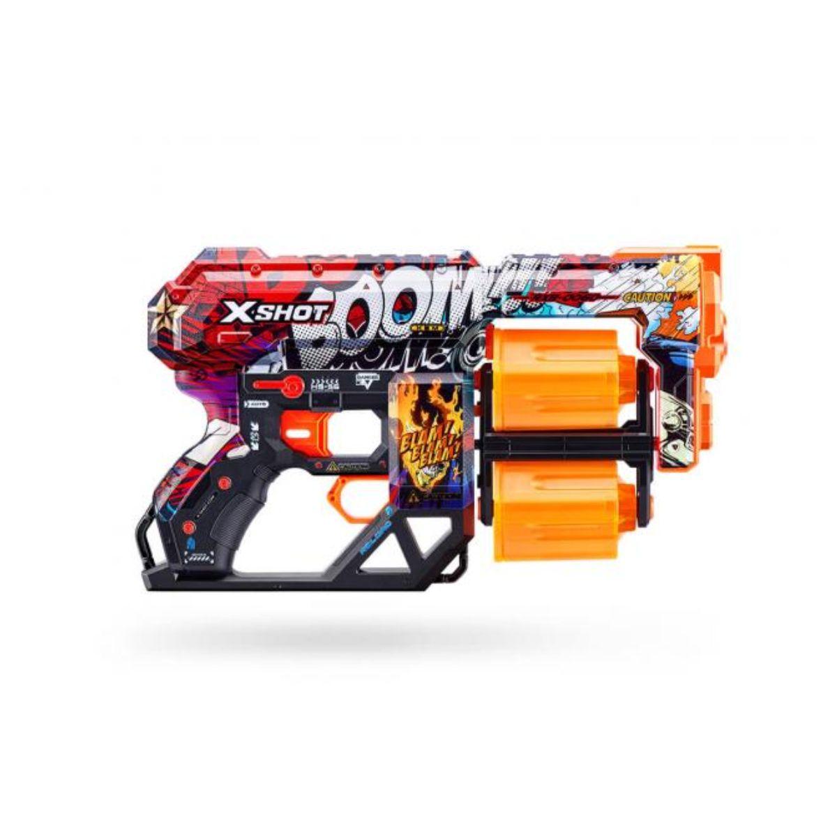 Lanza Dardos Dread Skins Con 12 Dardos X-Shot - Boom-4