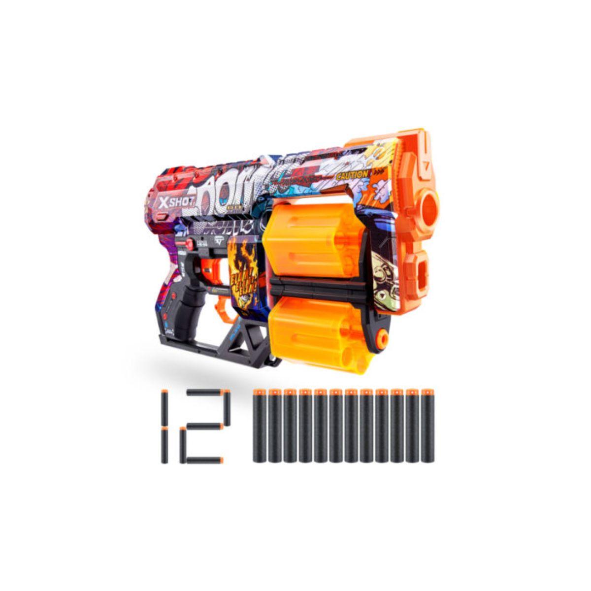 Lanza Dardos Dread Skins Con 12 Dardos X-Shot - Boom-6