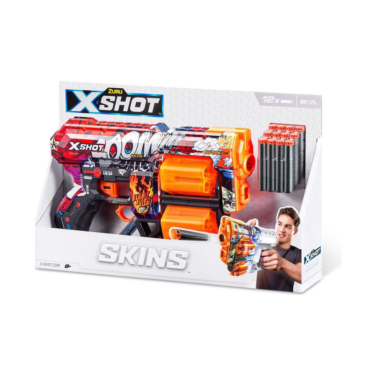 Lanza Dardos Dread Skins Con 12 Dardos X-Shot - Boom-7