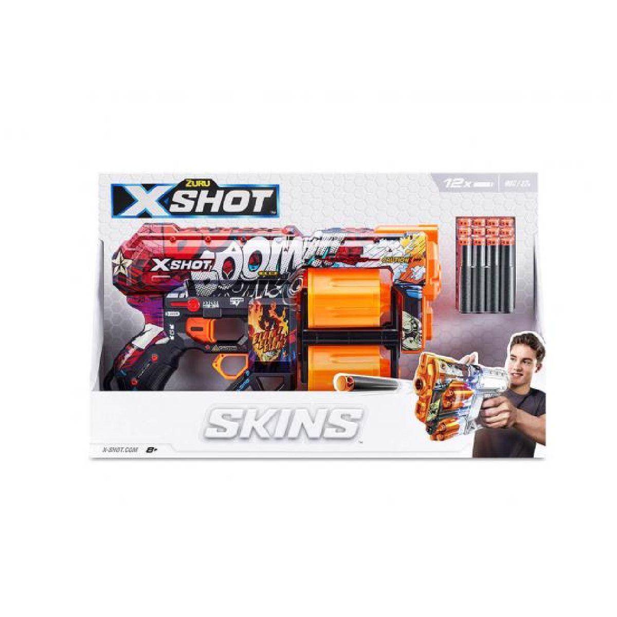 Lanza Dardos Dread Skins Con 12 Dardos X-Shot - Boom-8