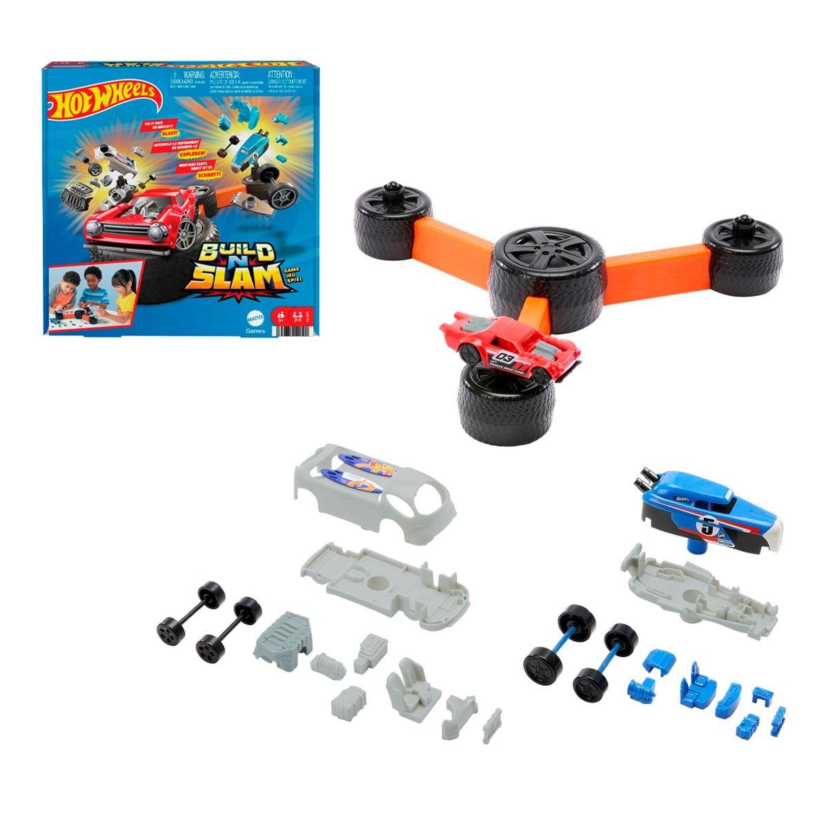 Mattel Games Juego De Mesa Hot Wheels Construye Y Destruye-0