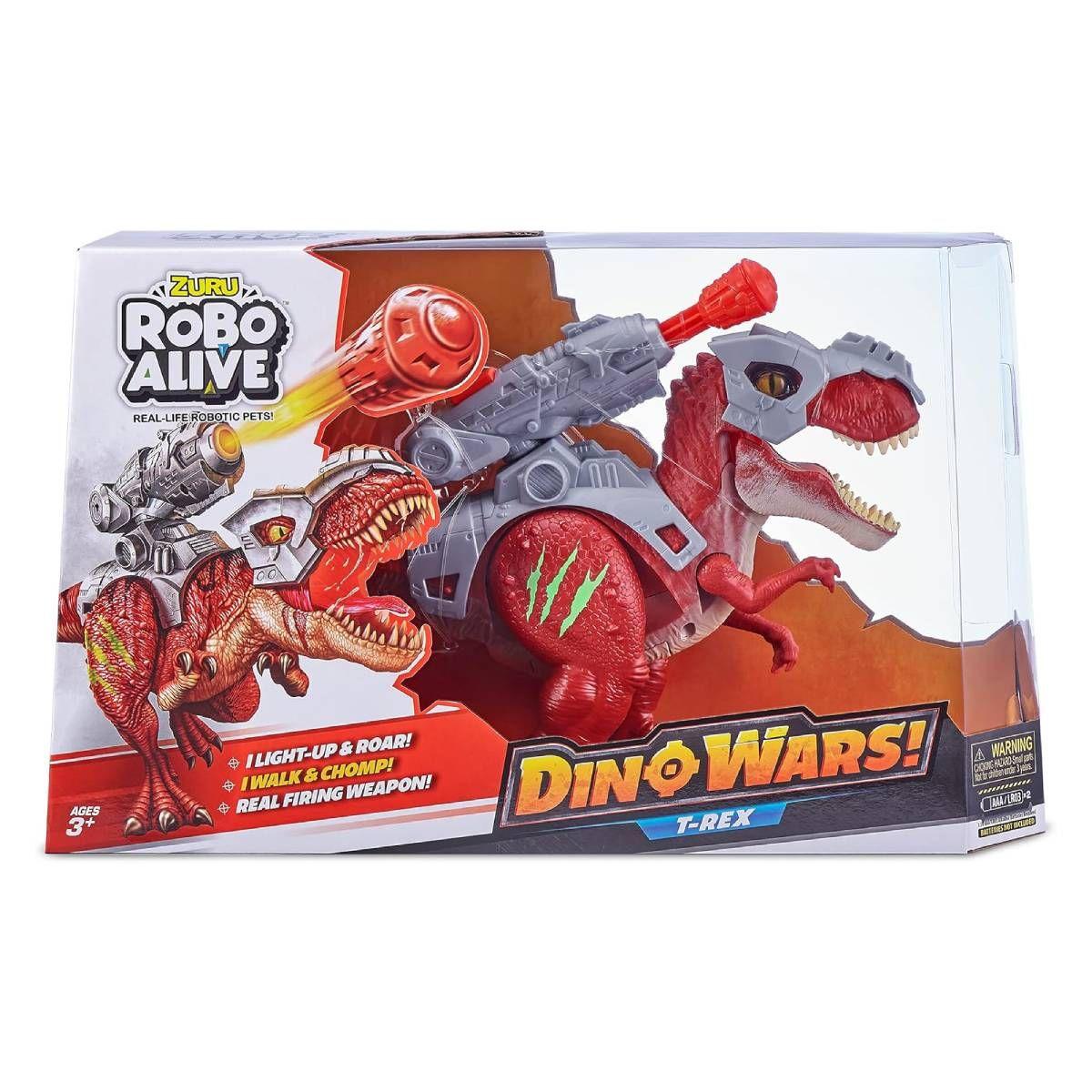 Dinosaurio Dino Wars Con Lanzador Robo Alive Zuru-5