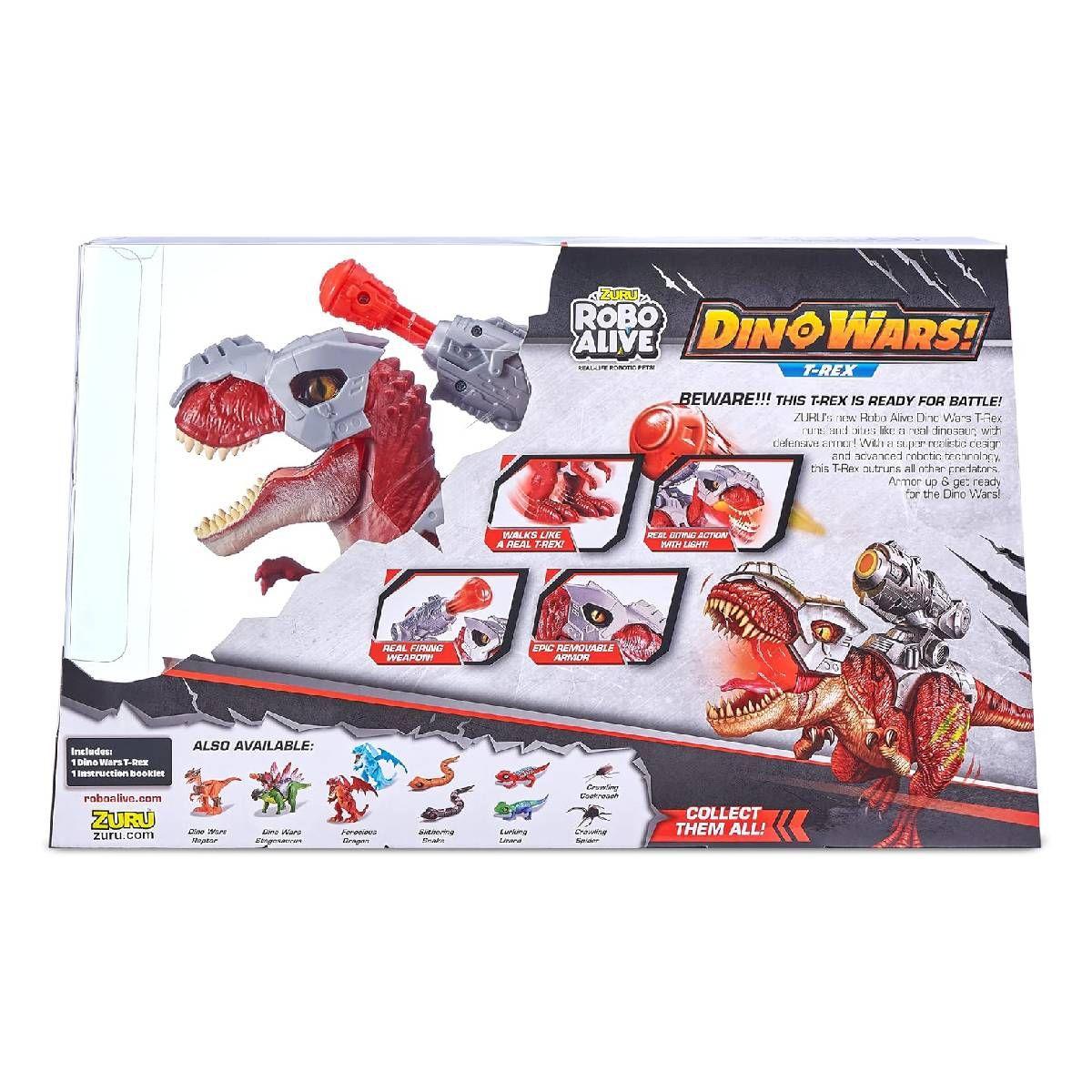 Dinosaurio Dino Wars Con Lanzador Robo Alive Zuru-6