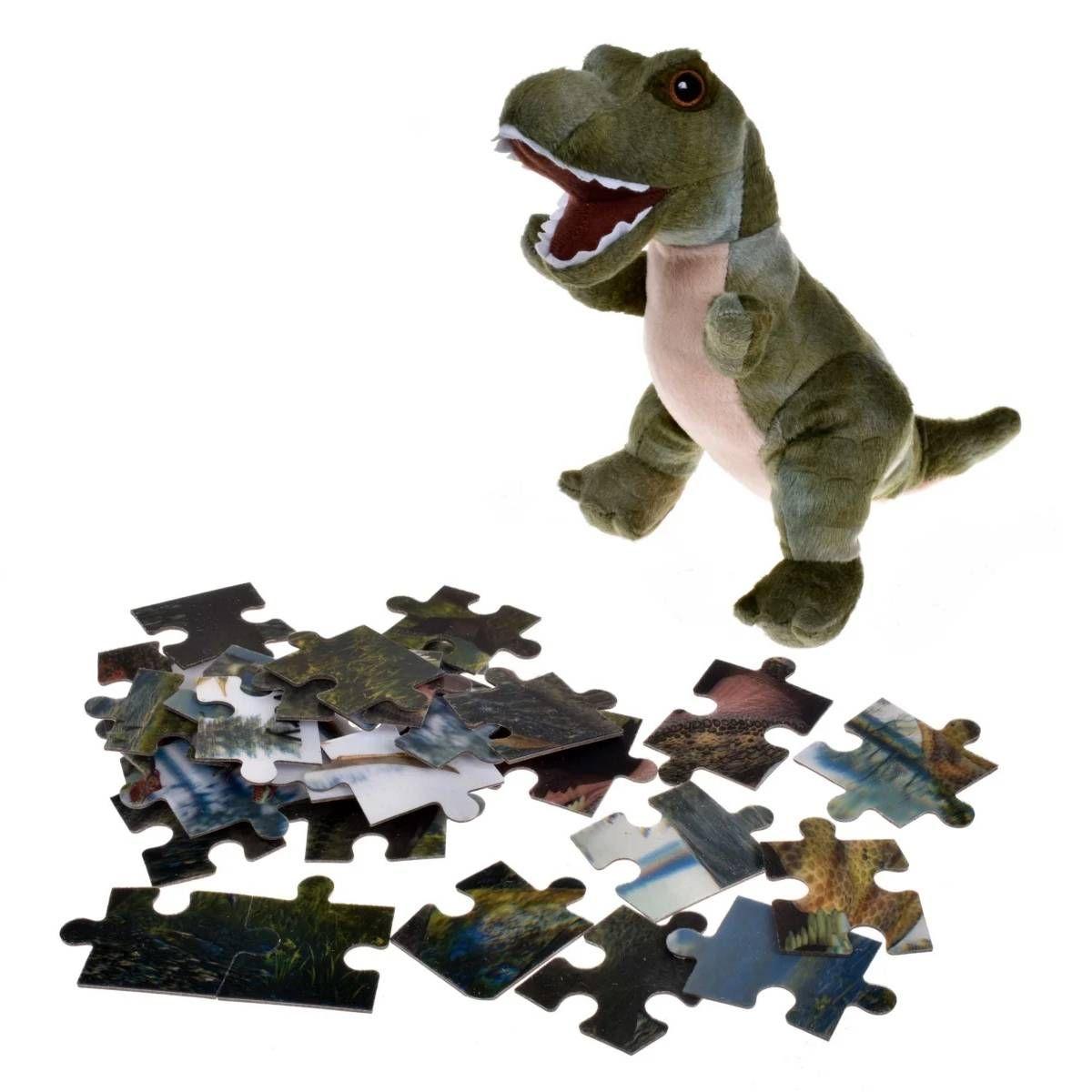 Puzzle 3d De 48 Piezas Con Peluche Animal Planet T-Rex-1