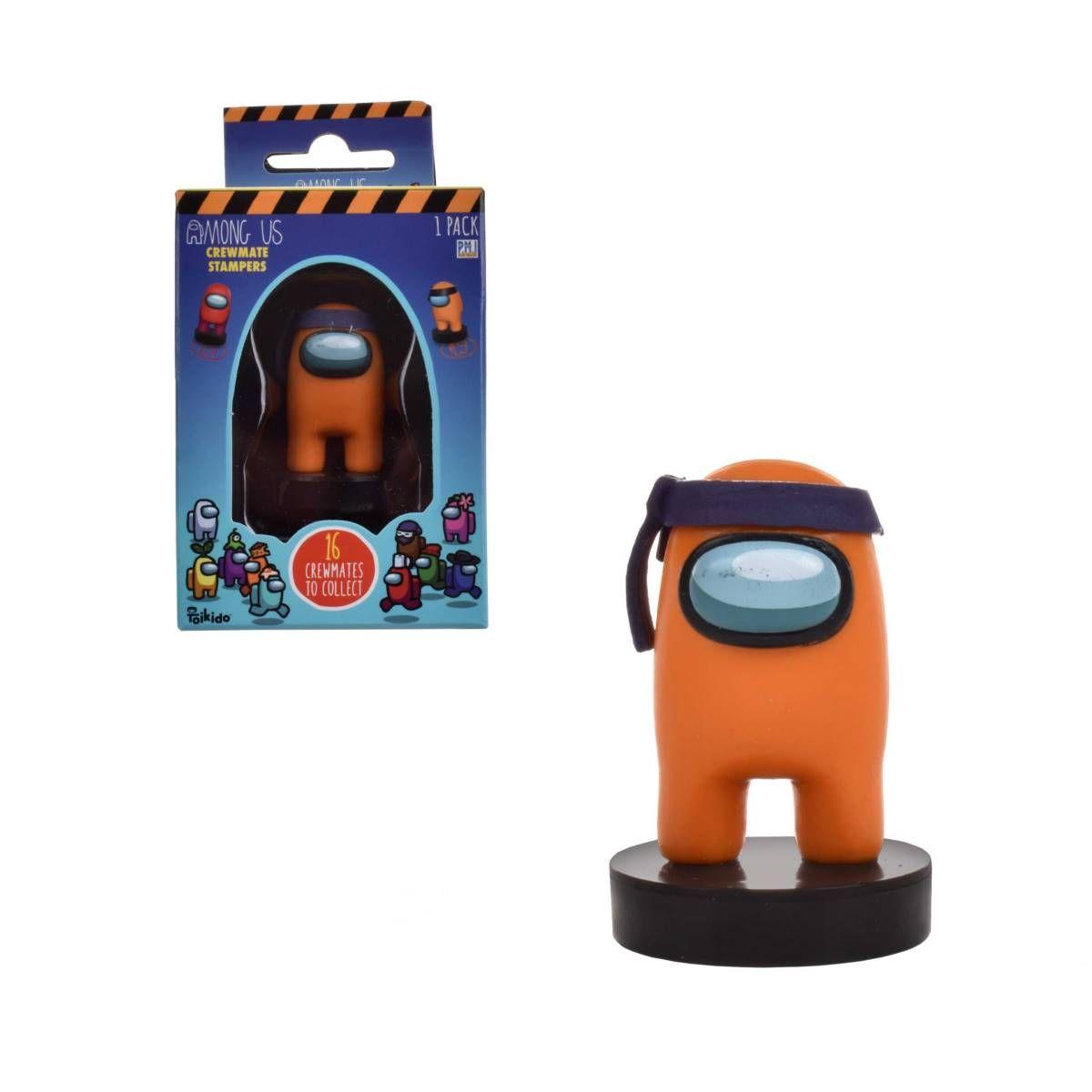 Figura Timbre Among Us - Orange Crewmate With Black Belt-0