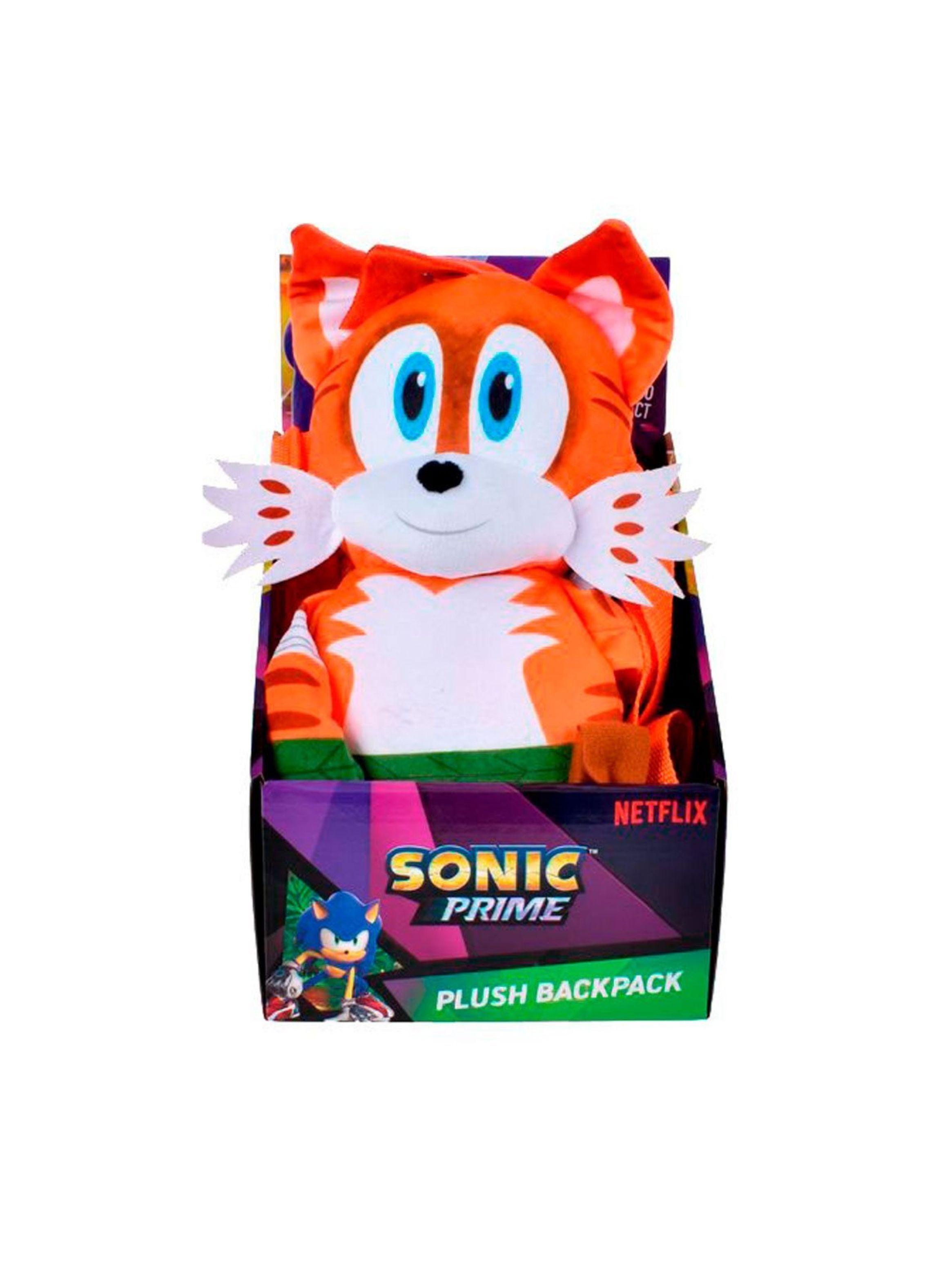 Peluche mochila Sonic Tails 30 cm suave y esponjoso-2