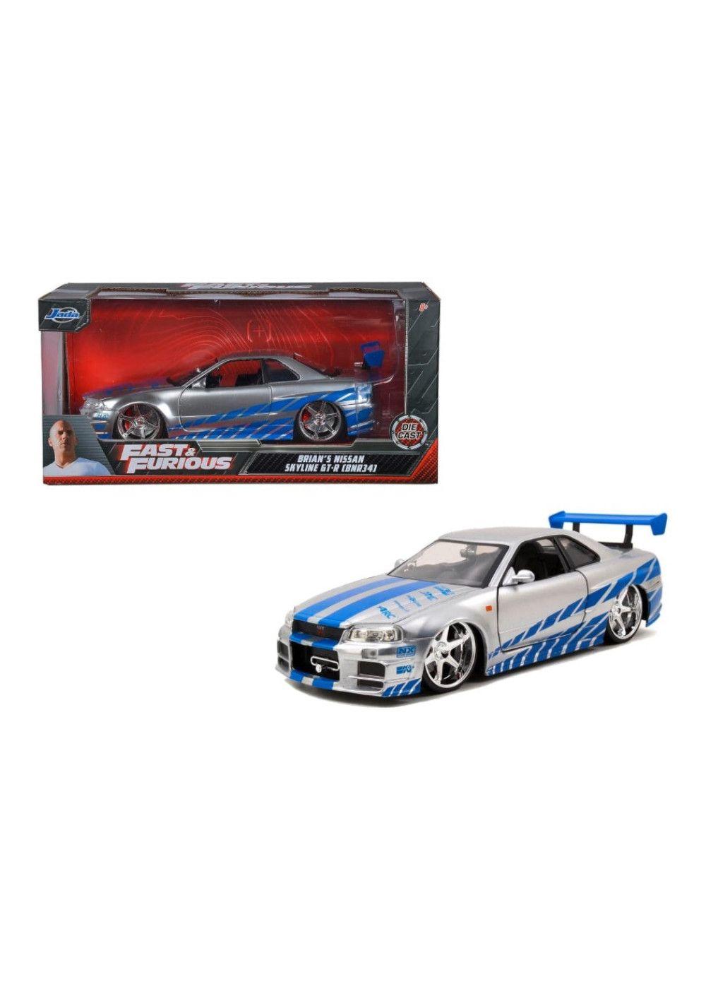 Vehiculo R&f 1:24 2002 Nissan Skyline Gt-r R34 Jada-0