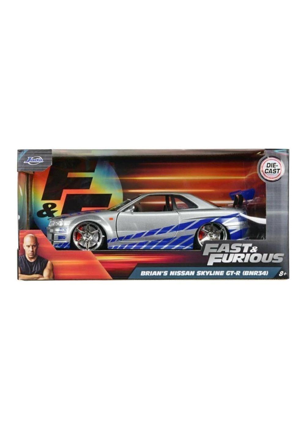 Vehiculo R&f 1:24 2002 Nissan Skyline Gt-r R34 Jada-5