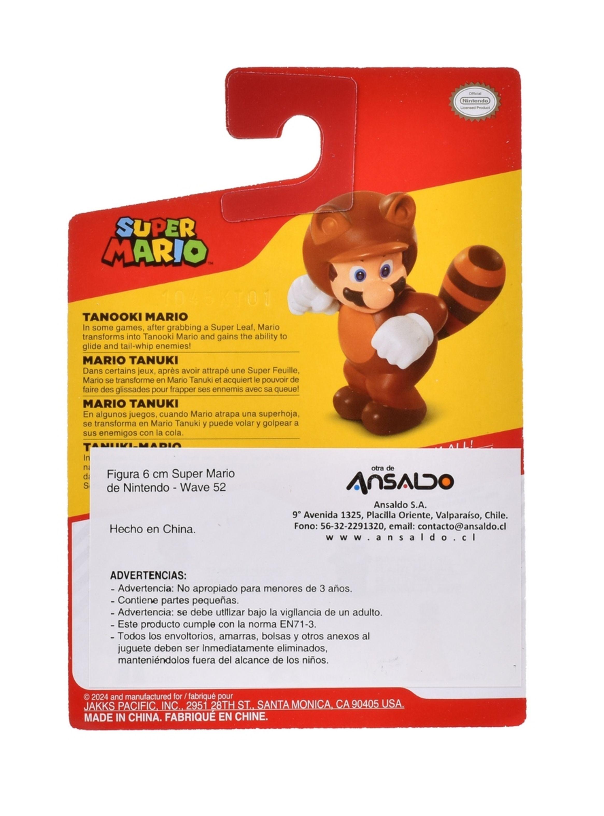 Figuras 6 Cm Super Mario De Nintendo Wave 54 - Mario Tanuki-3