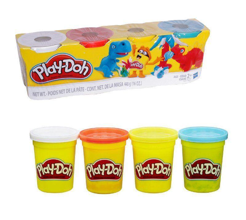 Masas didácticas Play Doh pack de 4 colores 100% naturales-0