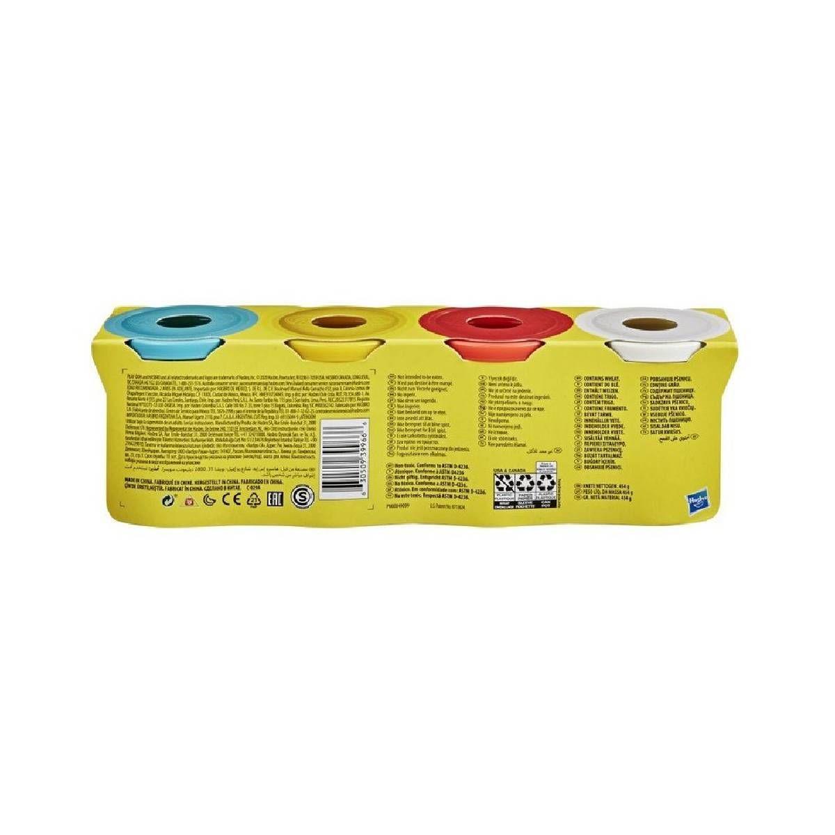 Masas didácticas Play Doh pack de 4 colores 100% naturales-3
