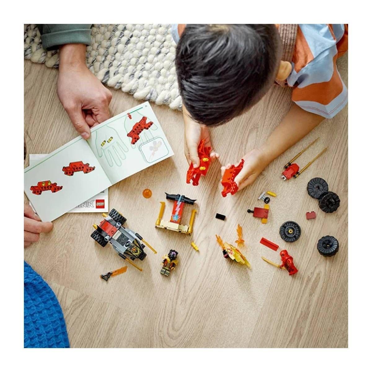 BATALLA EN COCHE Y MOTO DE KAI Y RAS LEGO NINJAGO-2