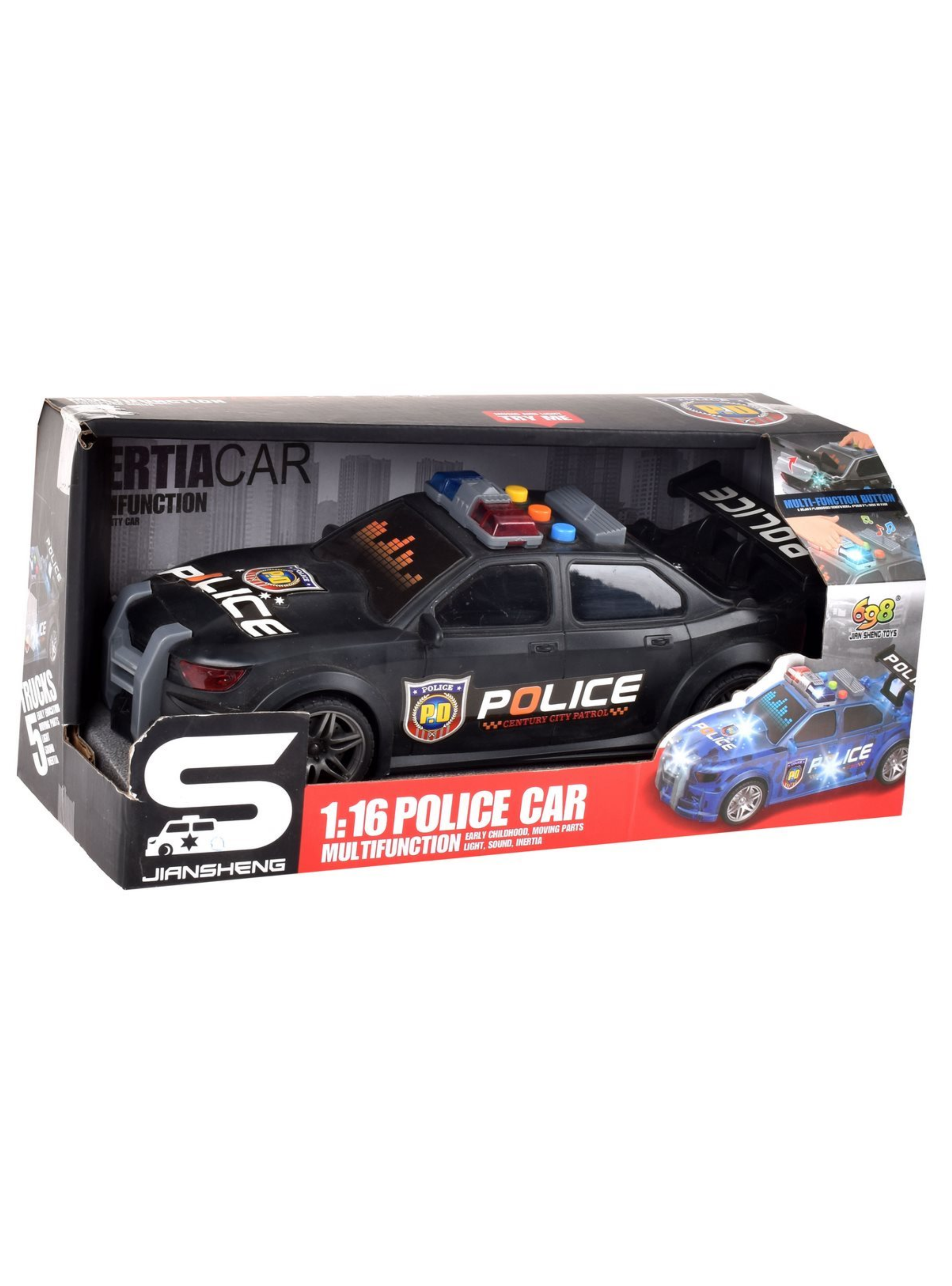 Auto Policía Con Luz Y Sonido-3