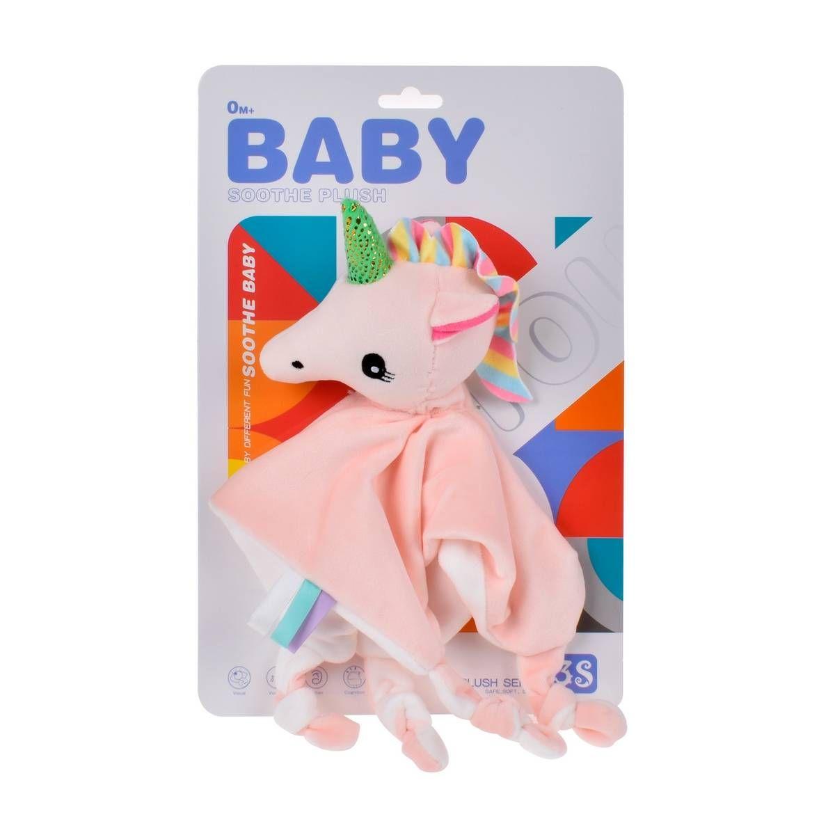 TUTO CONEJO DE PLUSH BLANCO CON SONAJERO - UNICORNIO-2